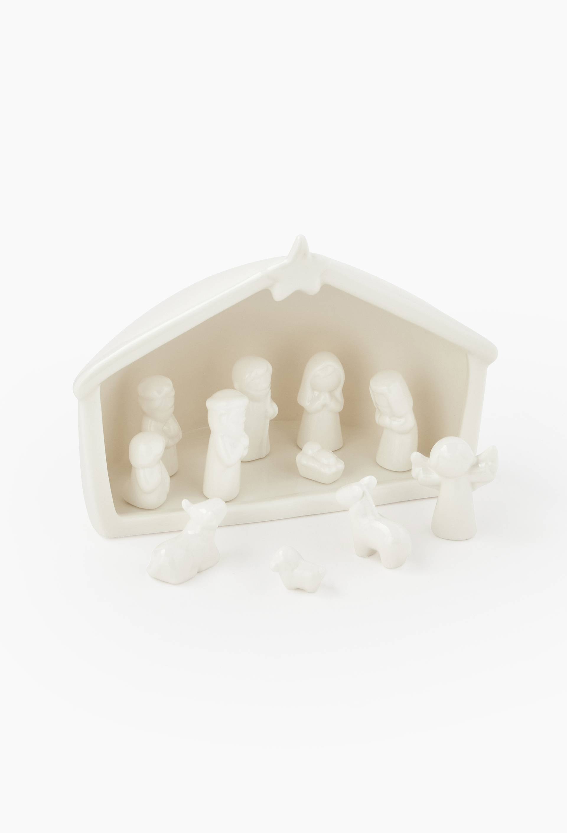 Cr&egrave;che,  19,8X9,8X13,8 cm, en c&eacute;ramique, Blanc, large image number 0