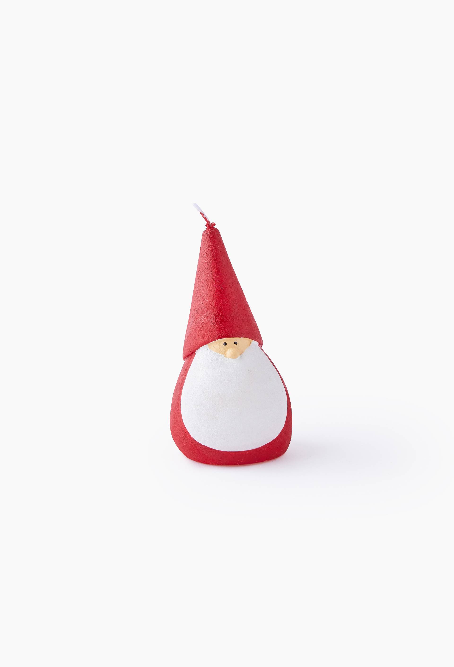 Bougie P&egrave;re-No&euml;l, H10,5cm, en cire, Rouge, large image number 0