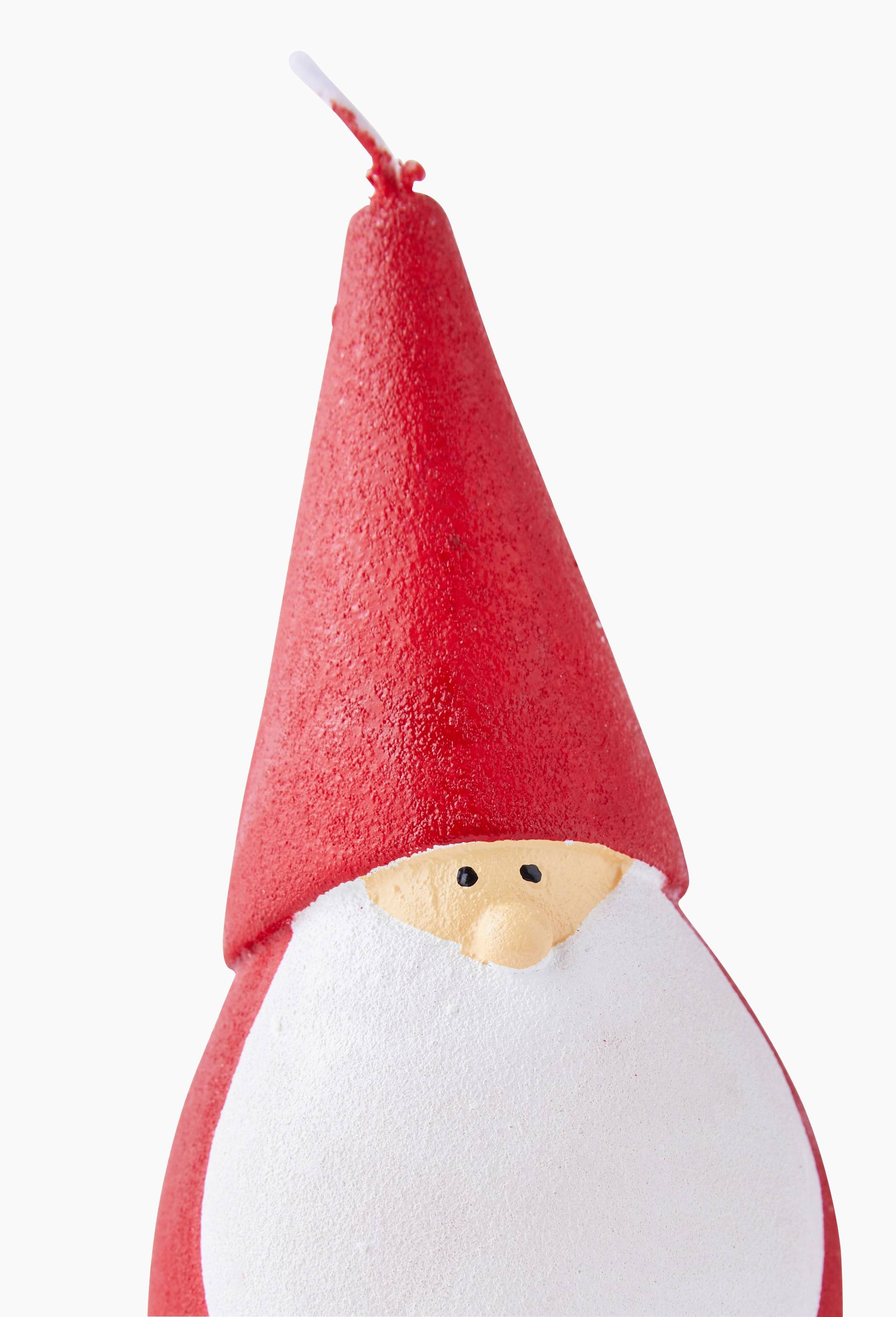Bougie P&egrave;re-No&euml;l, H10,5cm, en cire, Rouge, large image number 1
