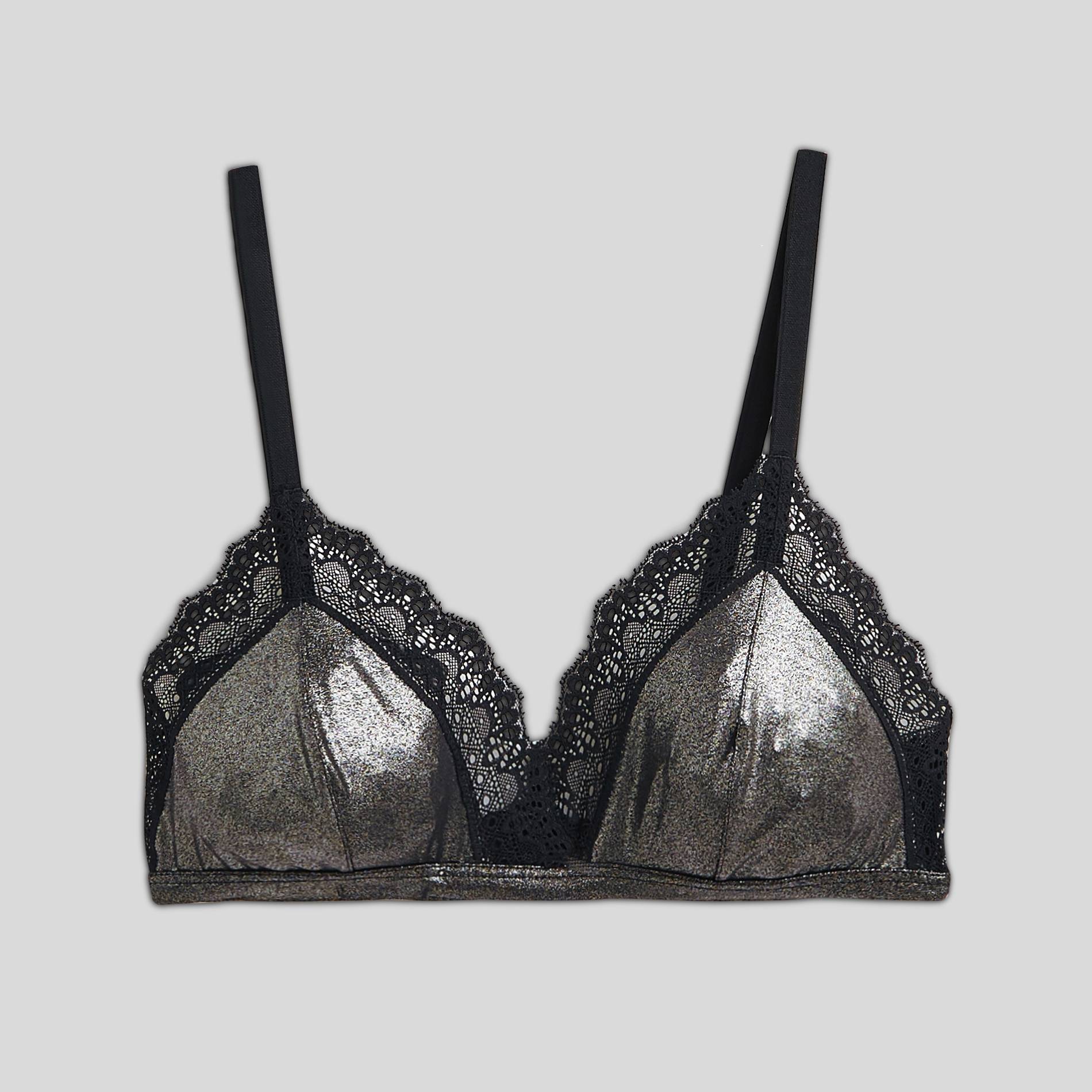 Soutien-gorge triangle en microfibre, Gris foncé, large image number 2.0