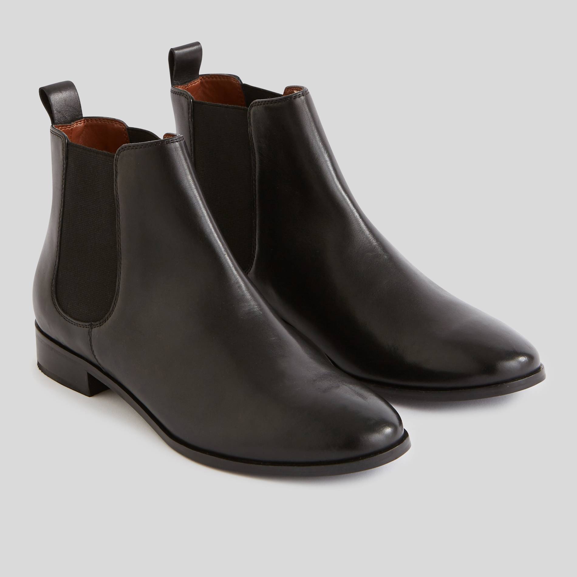 Bottines en cuir, Noir, large image number 1.0