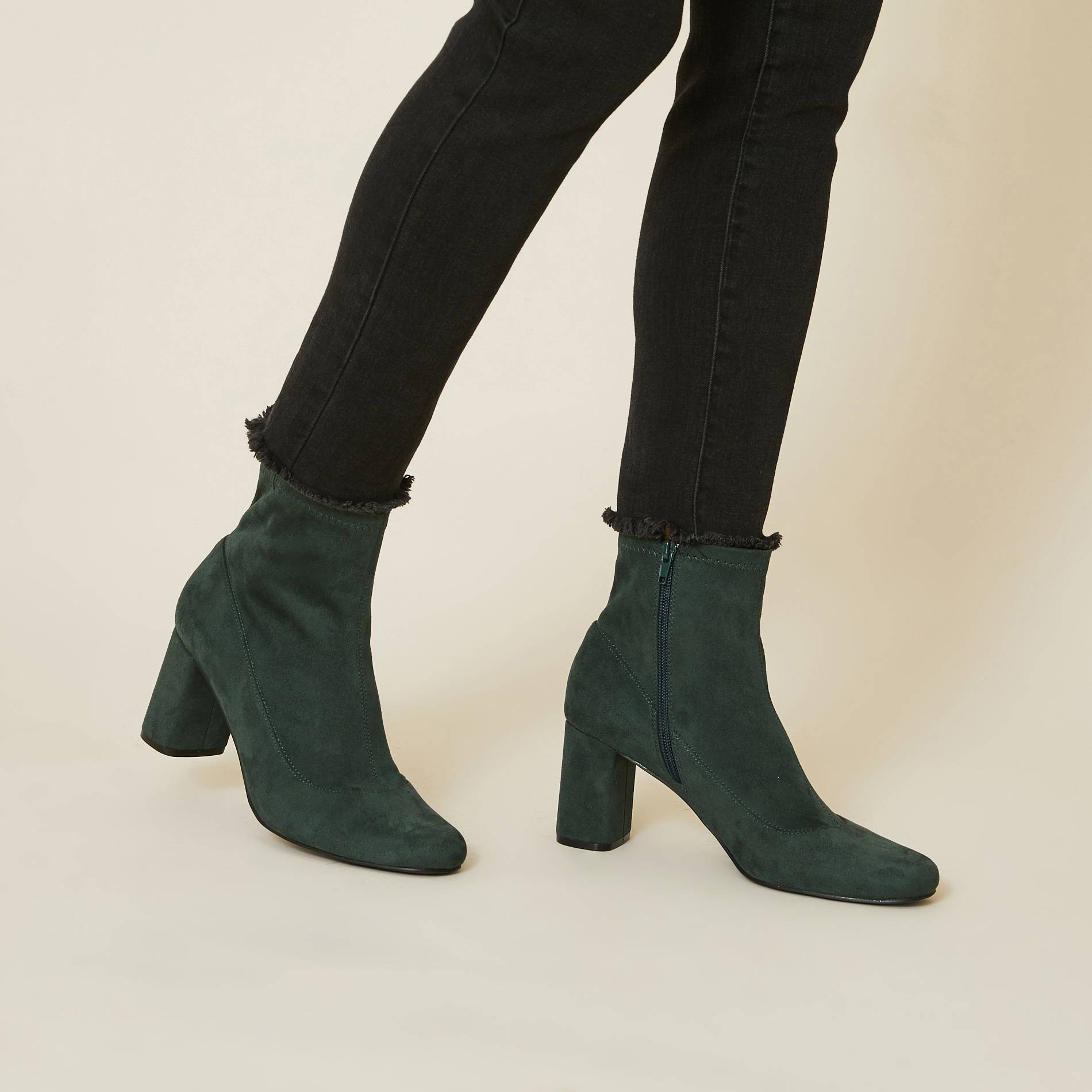 Bottines chaussettes, Vert foncé, large image number 0.0