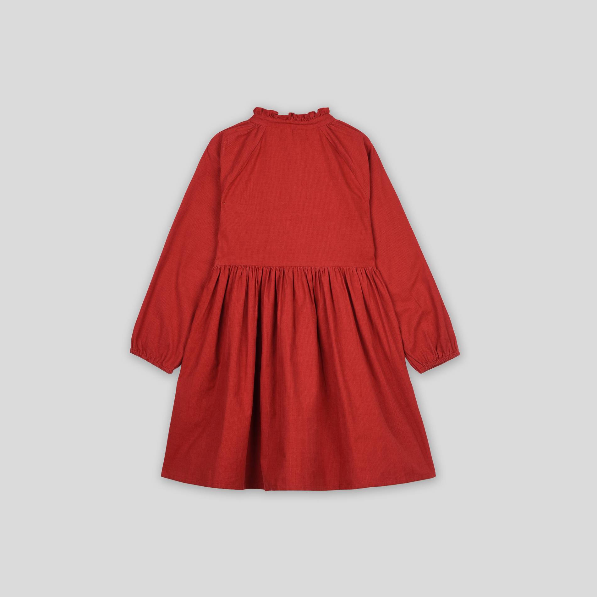 Robe en velours, Rouge cuit, large image number 1