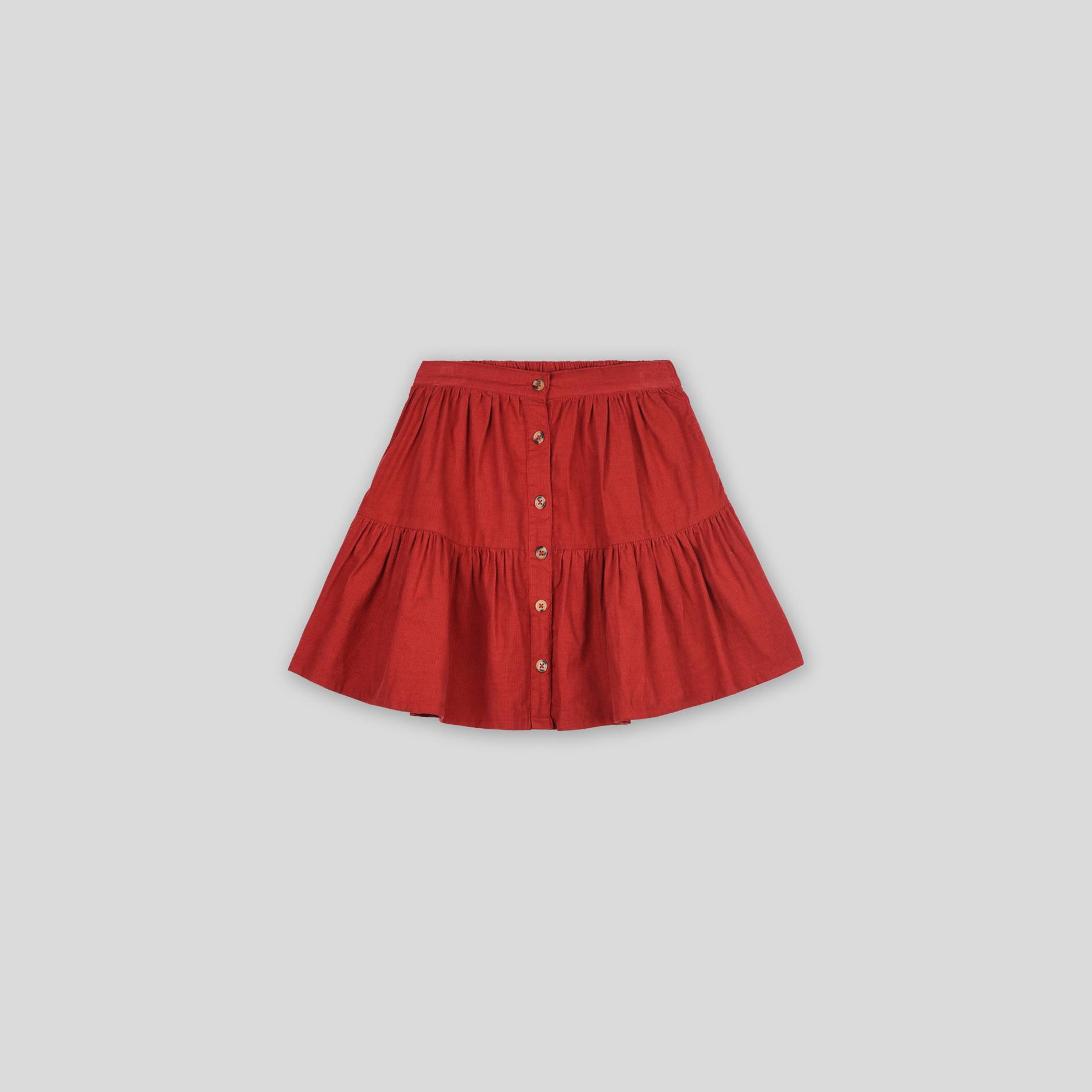 Jupe en velours, Rouge cuit, large image number 0