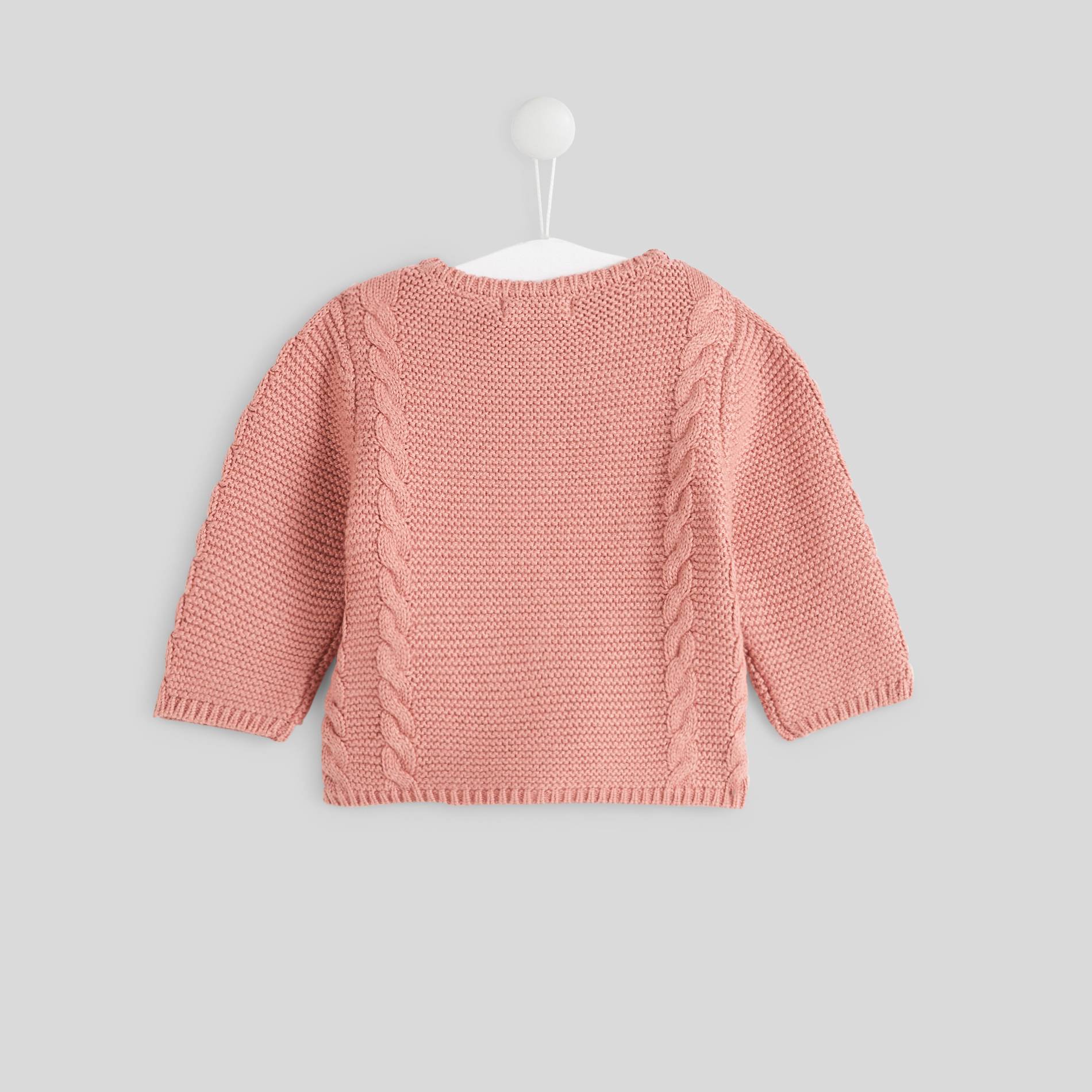 Cardigan torsades, Vieux rose, large image number 1
