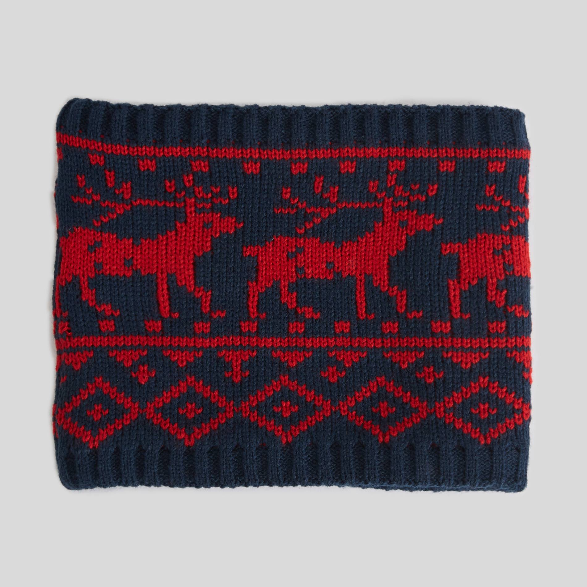 Tour de cou jacquard, Bleu marine, large image number 0.0