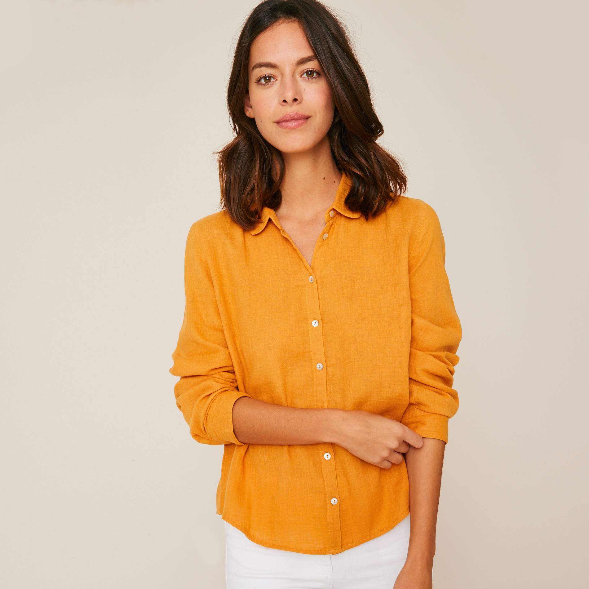 Chemise en coton BIO, Caramel, large image number 0