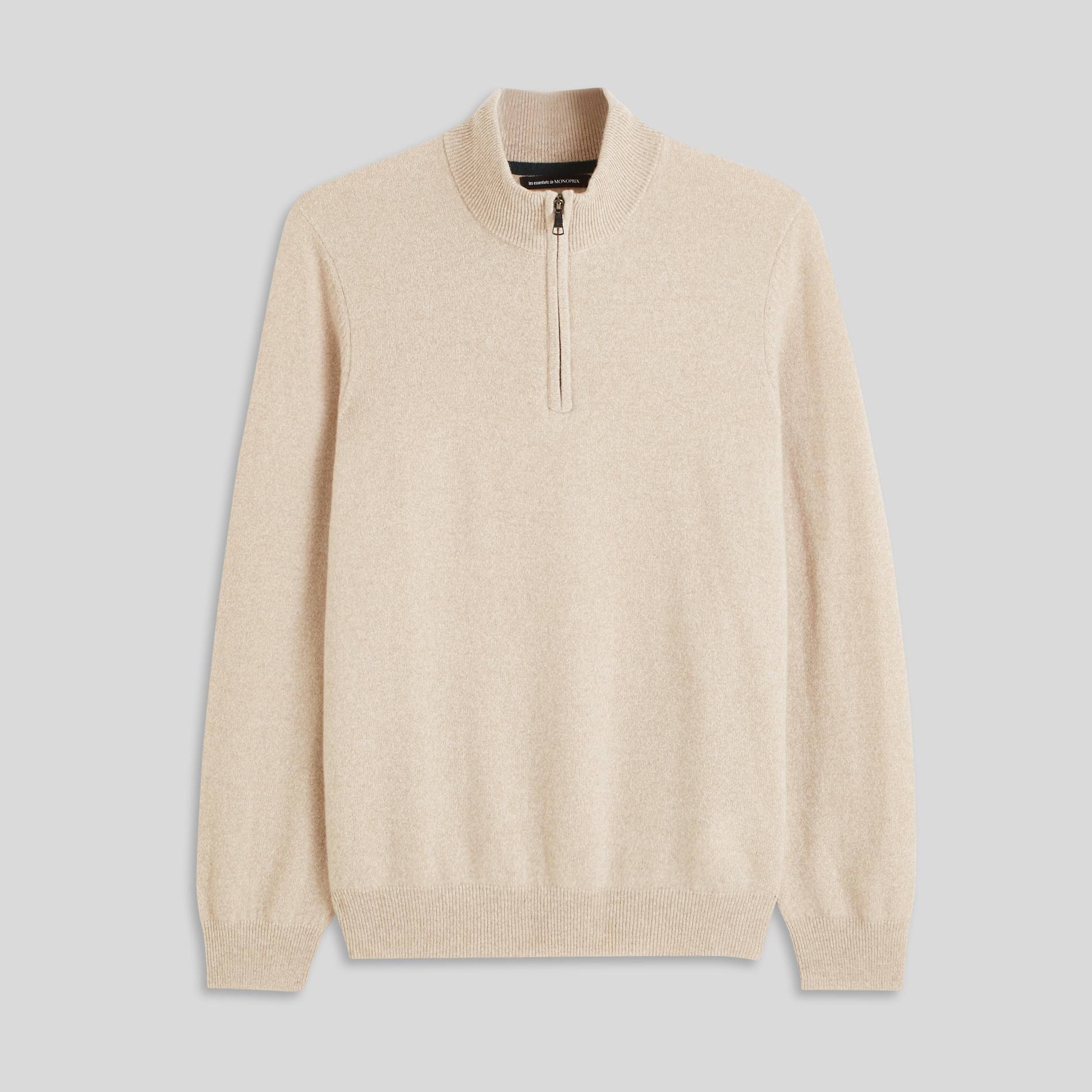 Pull en laine et cachemire, Beige, large image number 2