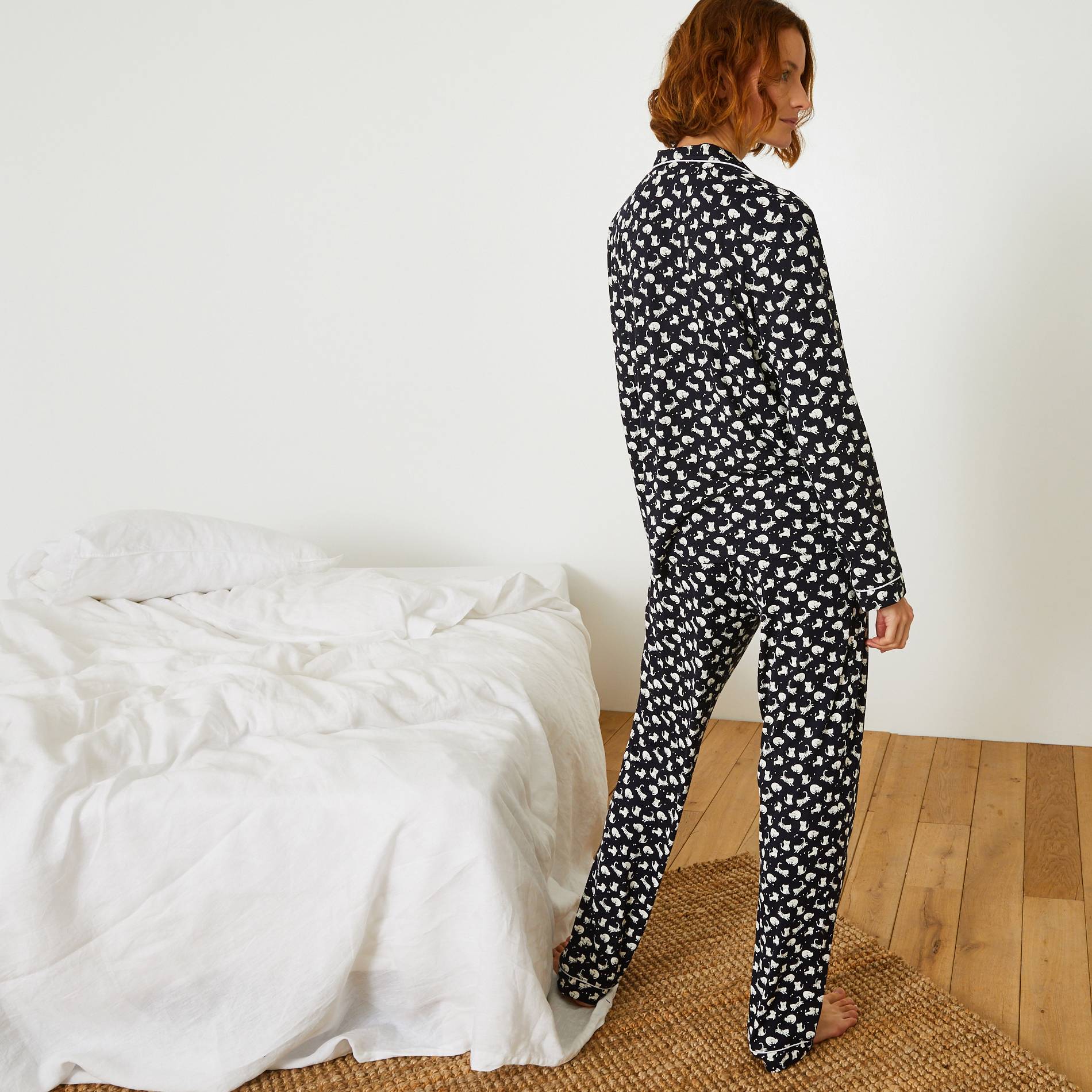 Ensemble de pyjama imprimé, Bleu clair, large image number 6