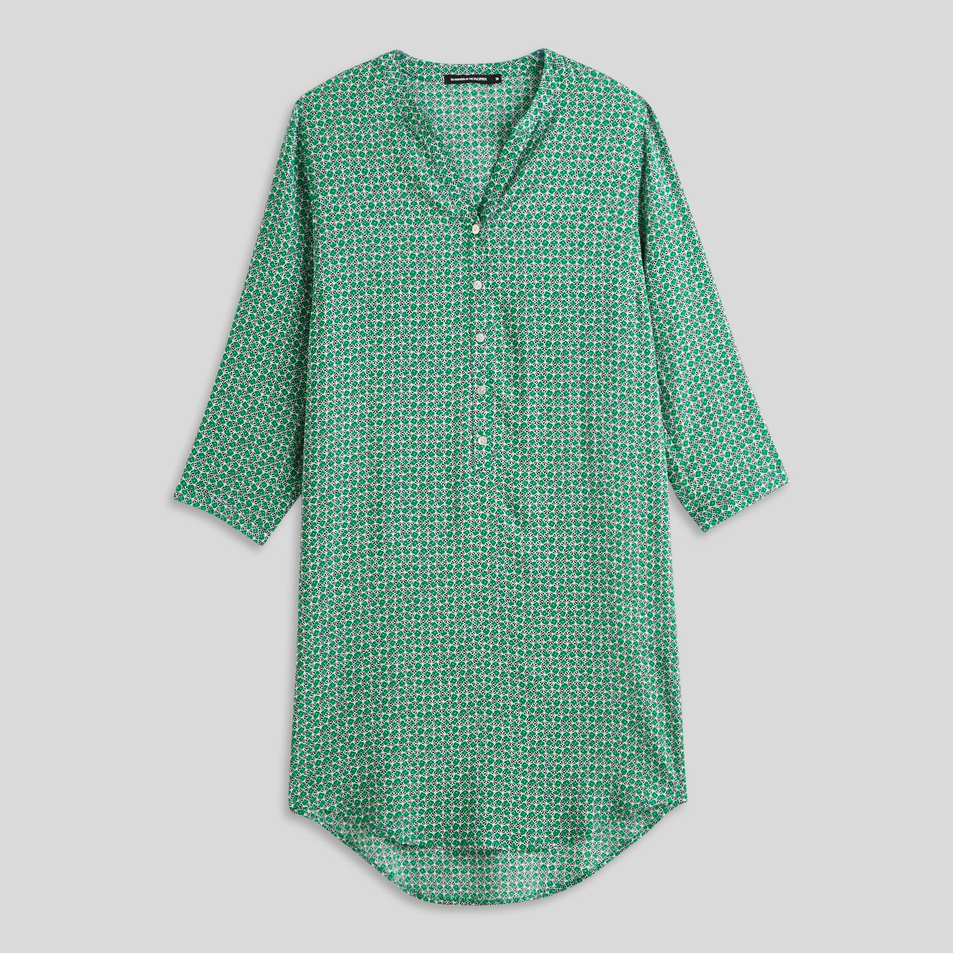 Chemise de nuit imprimée, Vert, large image number 8.0