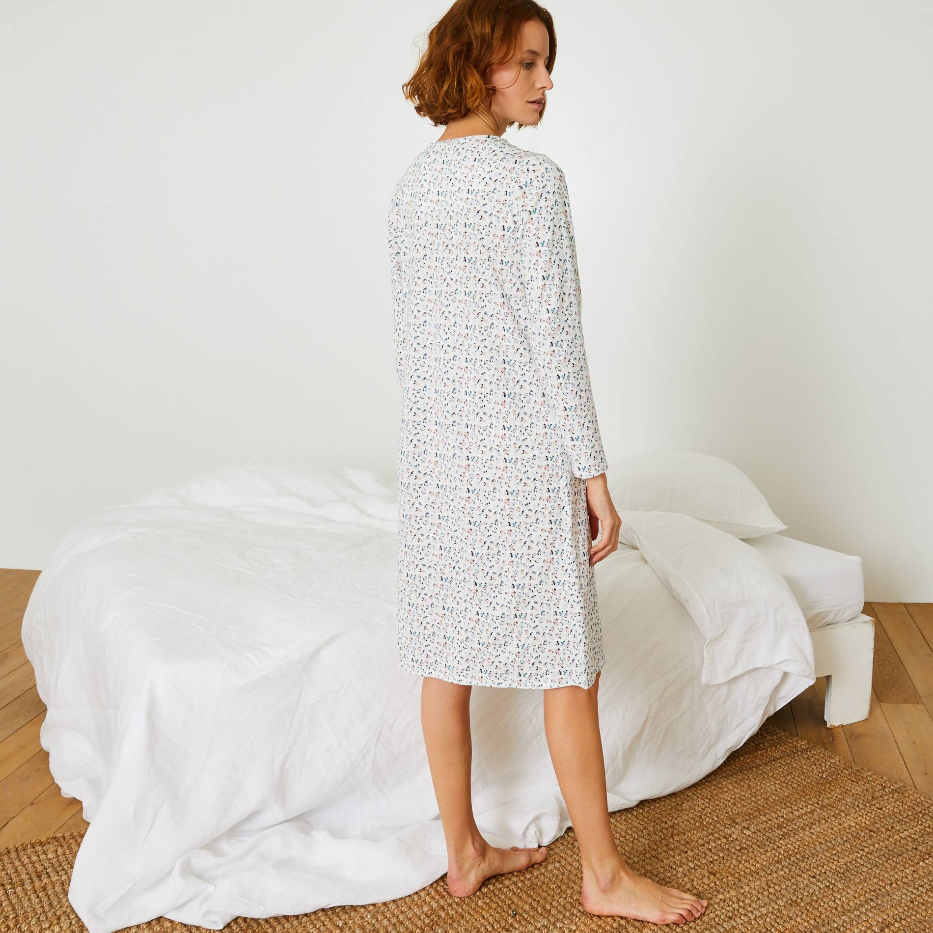 Chemise de nuit en coton BIO, Blanc, large image number 6