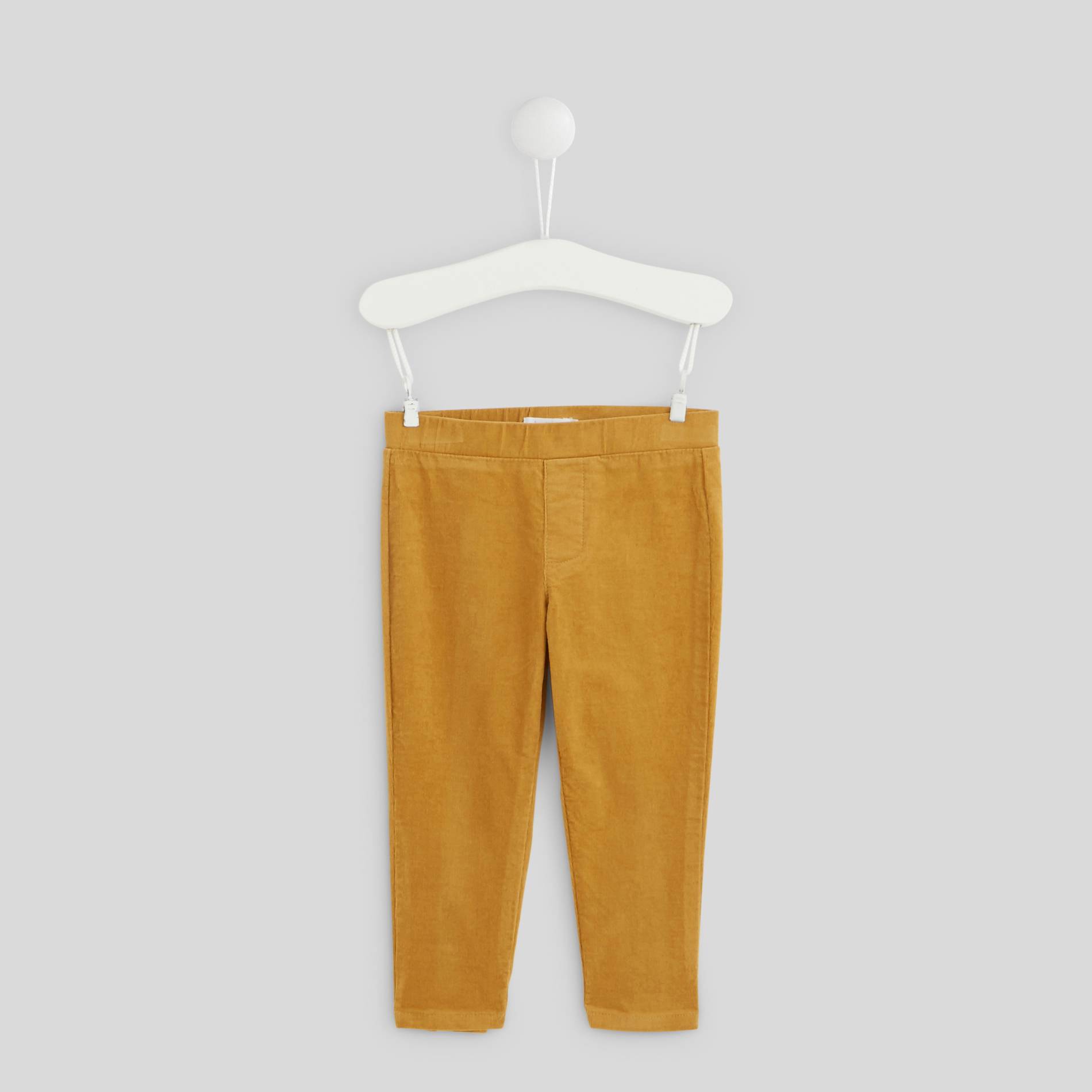 Pantalon en velours coupe slim, Moutarde, large image number 0.0