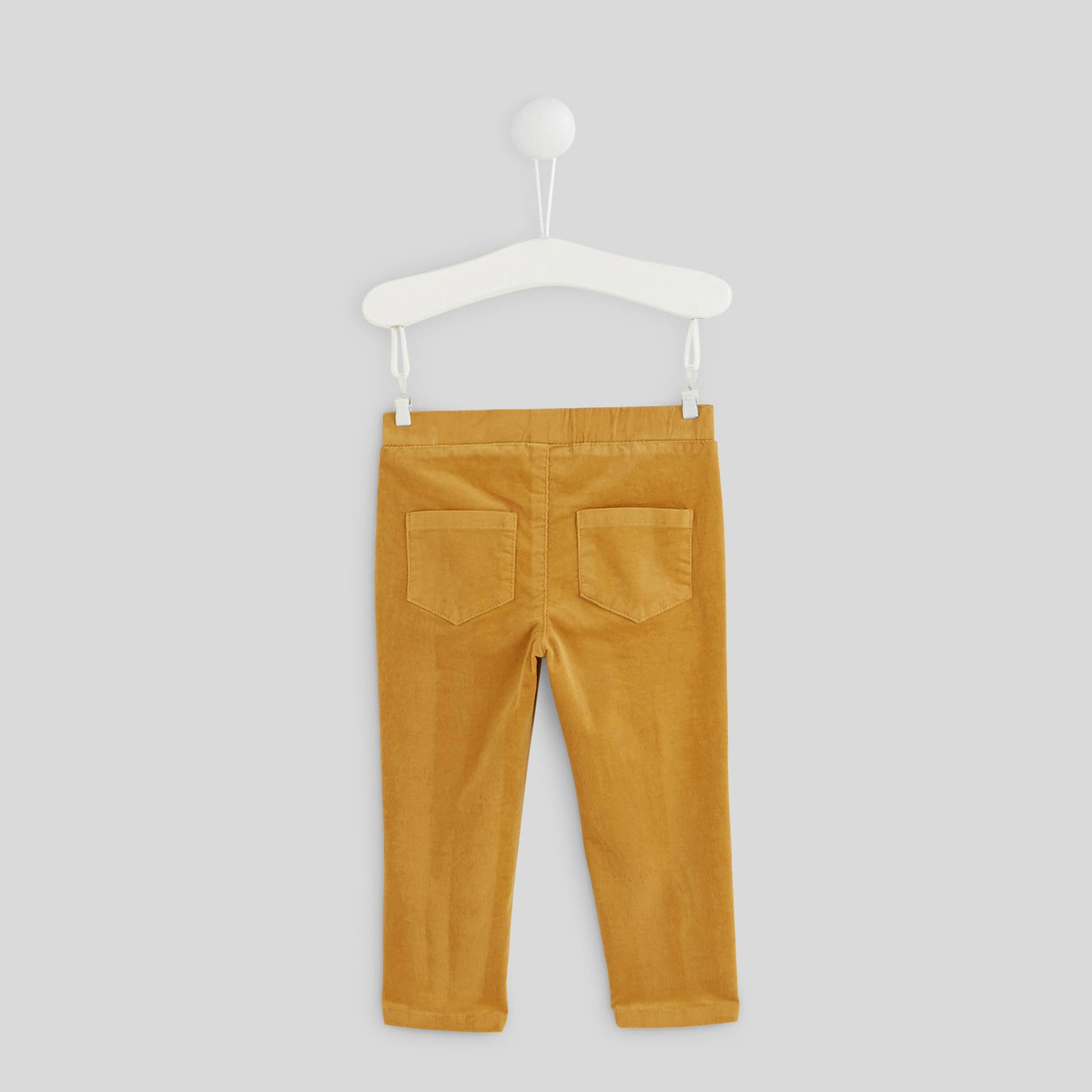 Pantalon en velours coupe slim, Moutarde, large image number 1.0