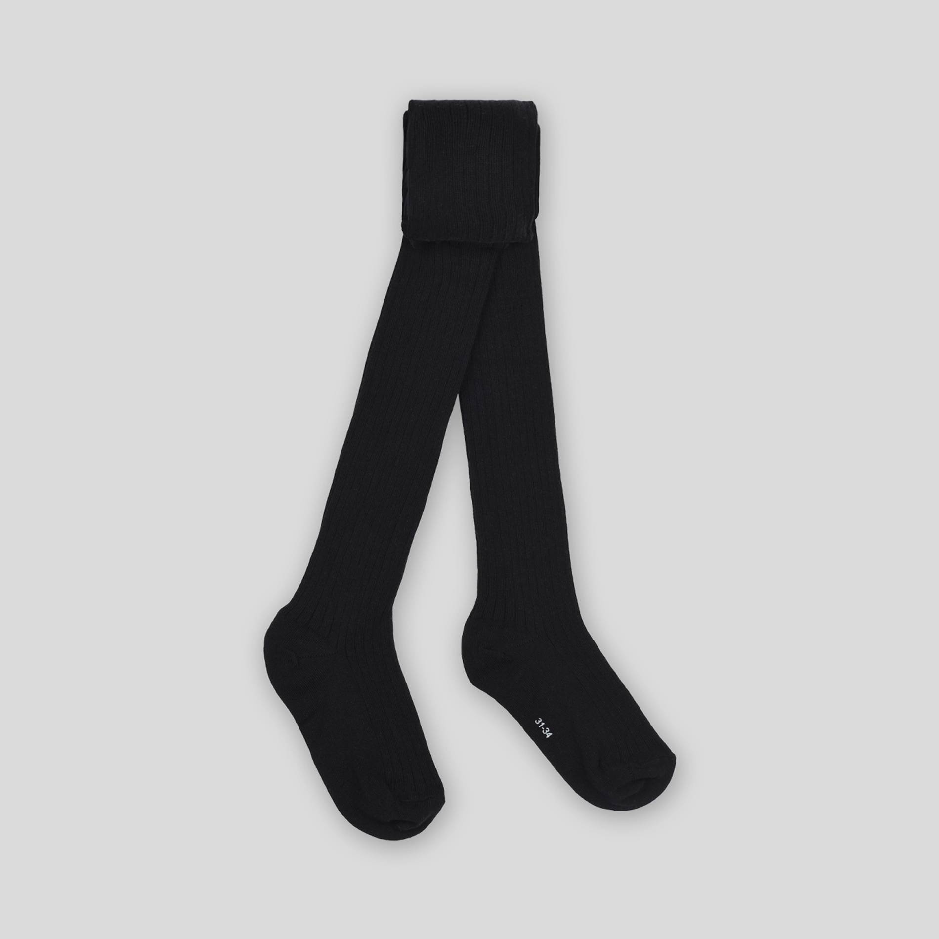 Collant cote contenant du coton BIO, Noir, large image number 0