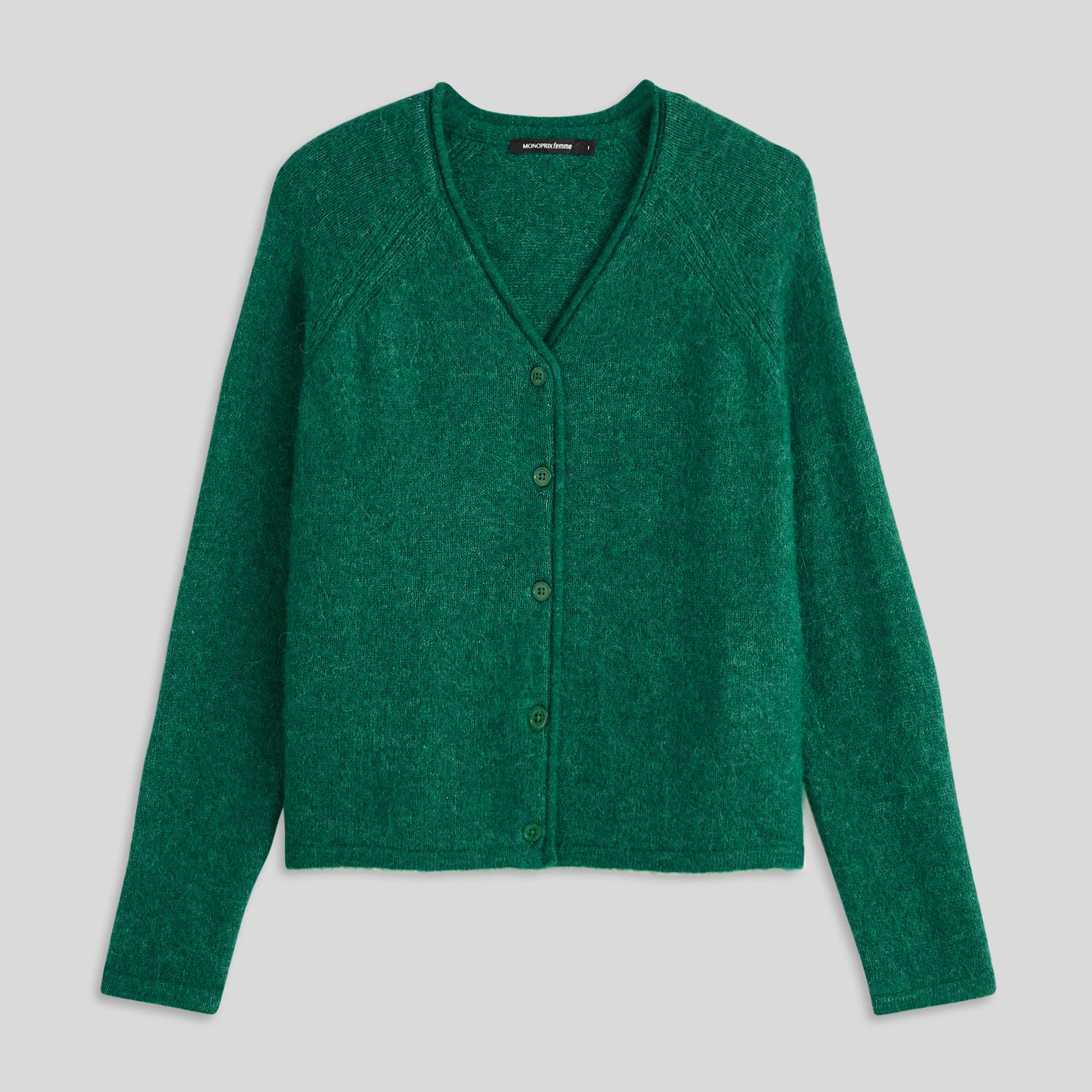 Gilet en alpaga, Vert, large image number 2