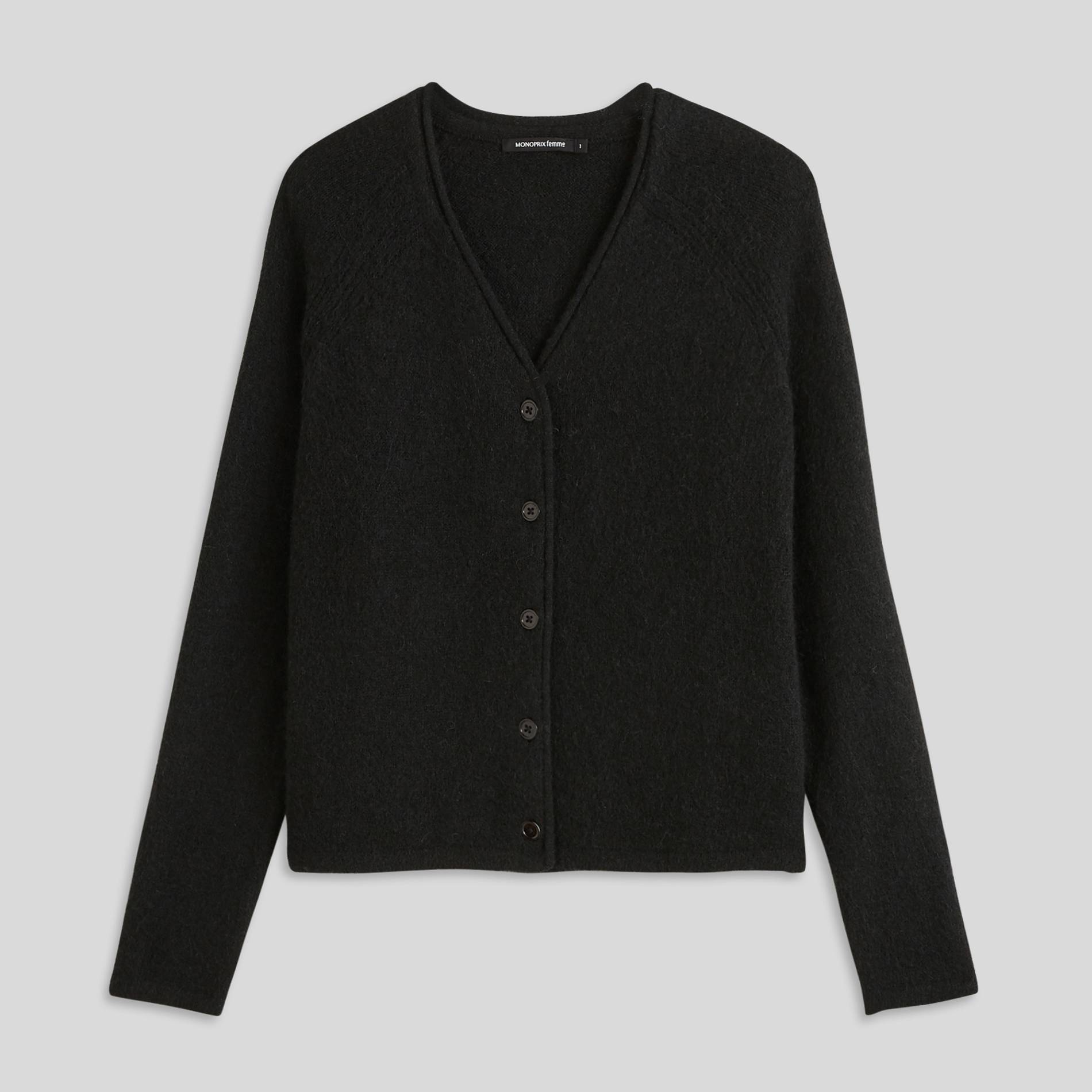 Gilet en alpaga, Noir, large image number 2
