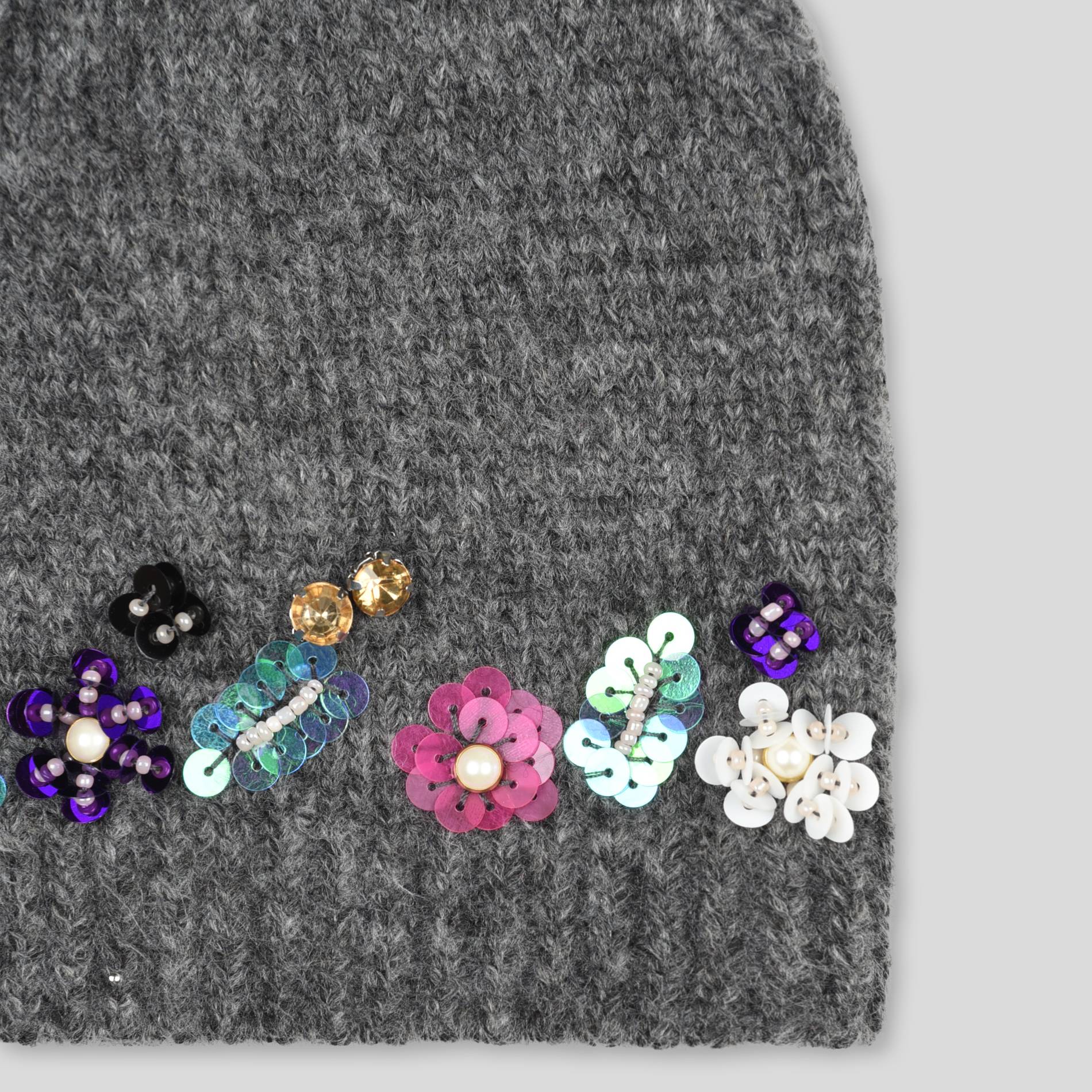 Bonnet détail bijoux, Gris foncé, large image number 1