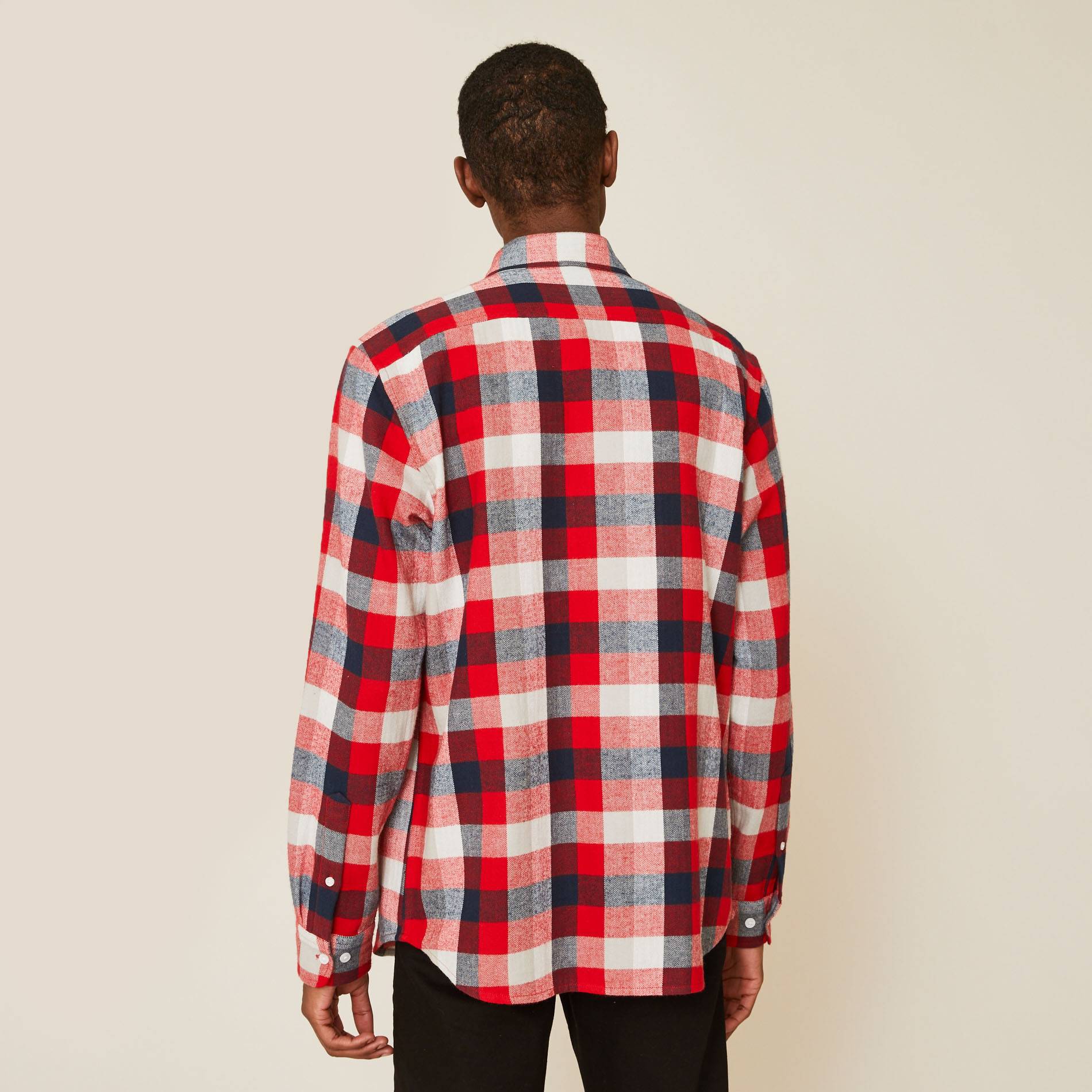 Chemise carreaux coupe regular en coton BIO, Carmin, large image number 1