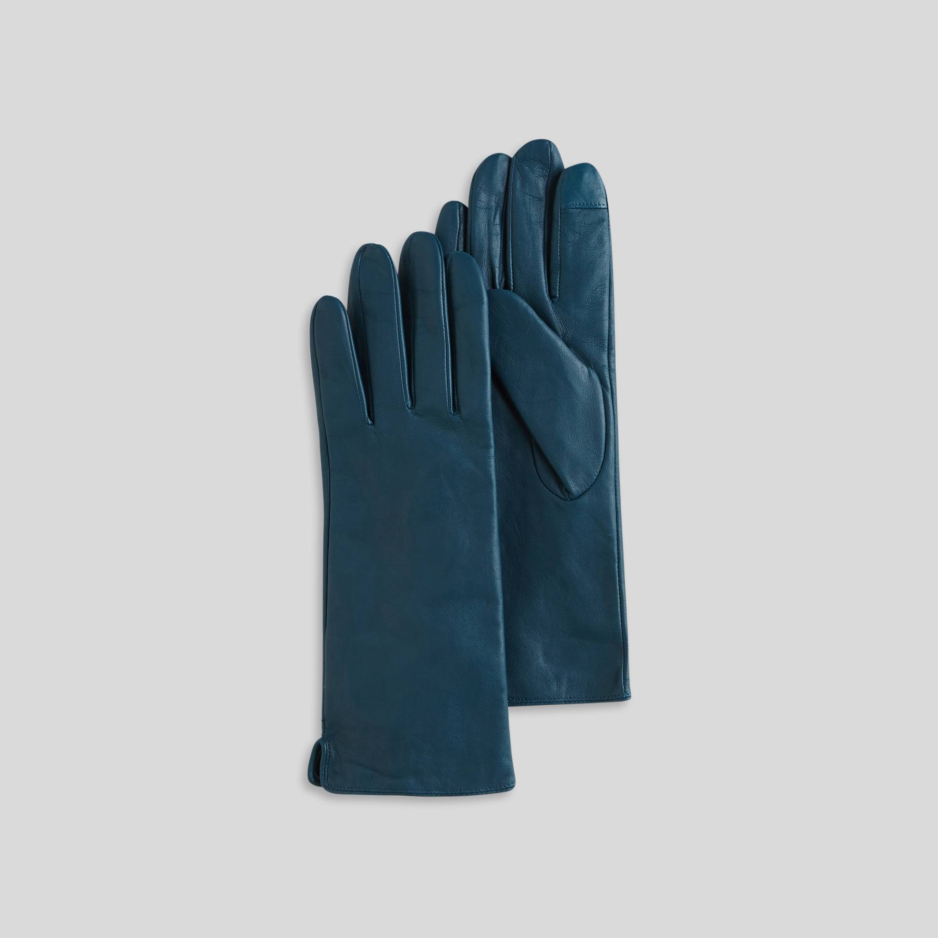 Gants en cuir, Bleu canard, large image number 3