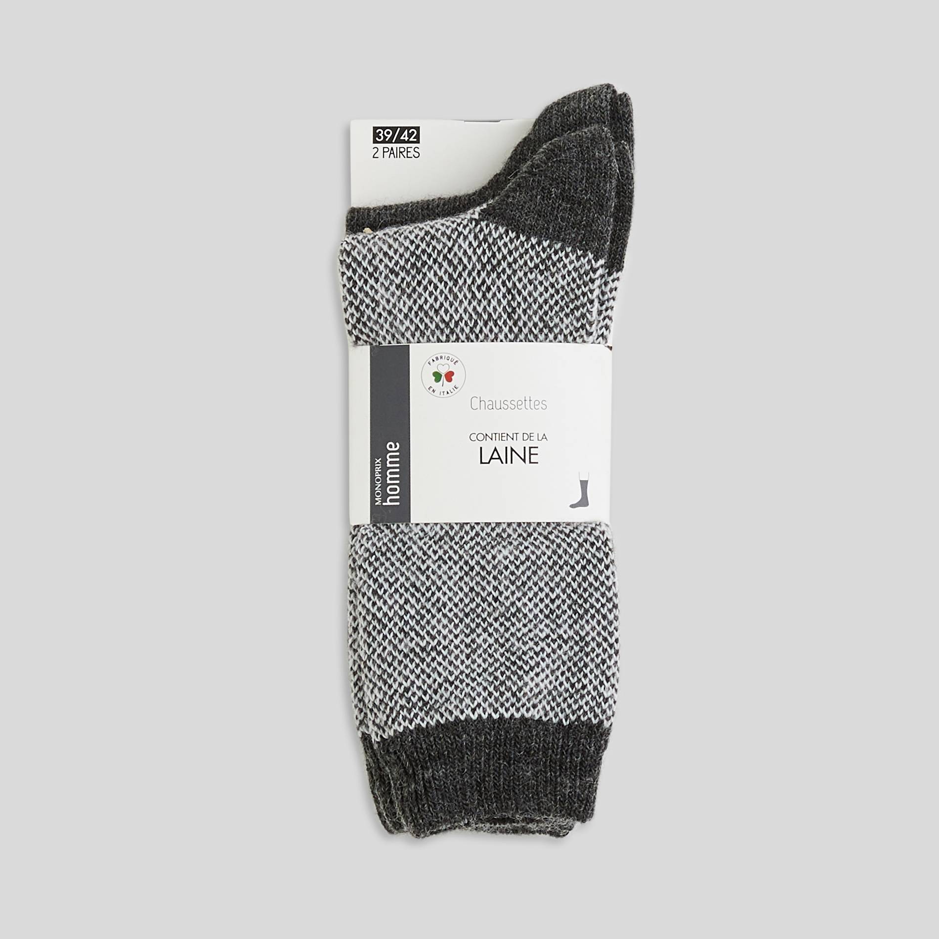 Lot de 2 paires de chaussettes, Gris moyen, large image number 0