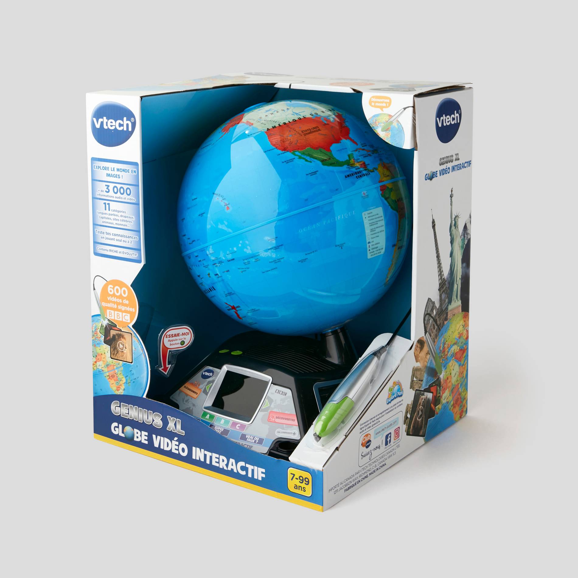 Genius XL globe vid&eacute;o interactif, Framboise, large image number 0