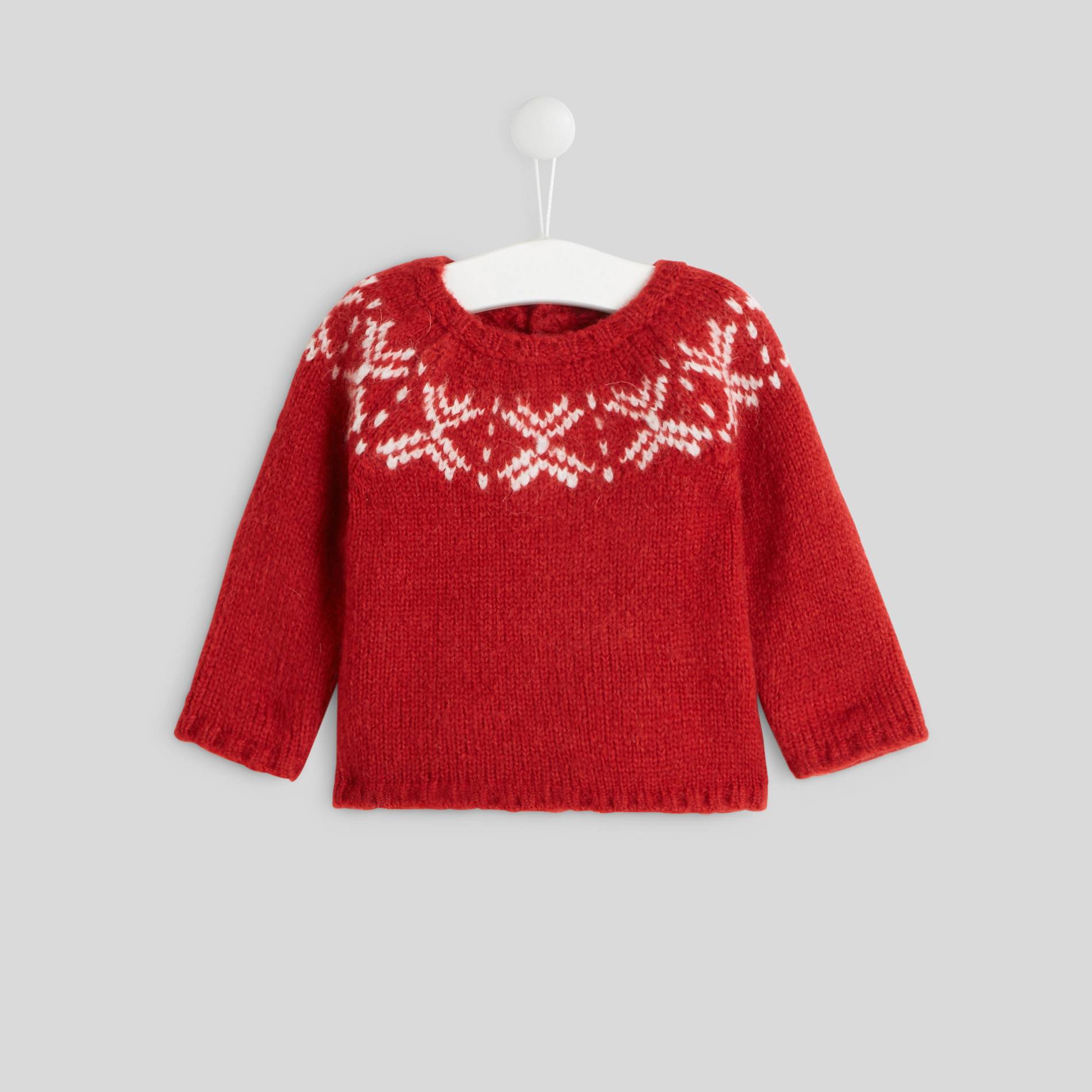 Pull en jacquard, Carmin, large image number 0.0