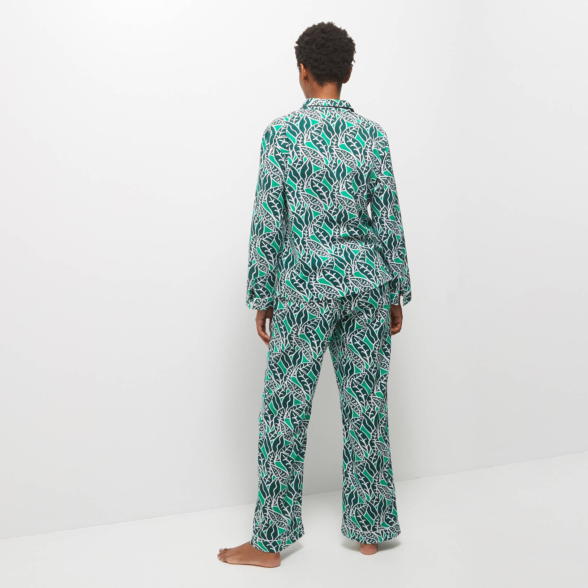 Pyjama en coton BIO, Vert, large image number 1.0