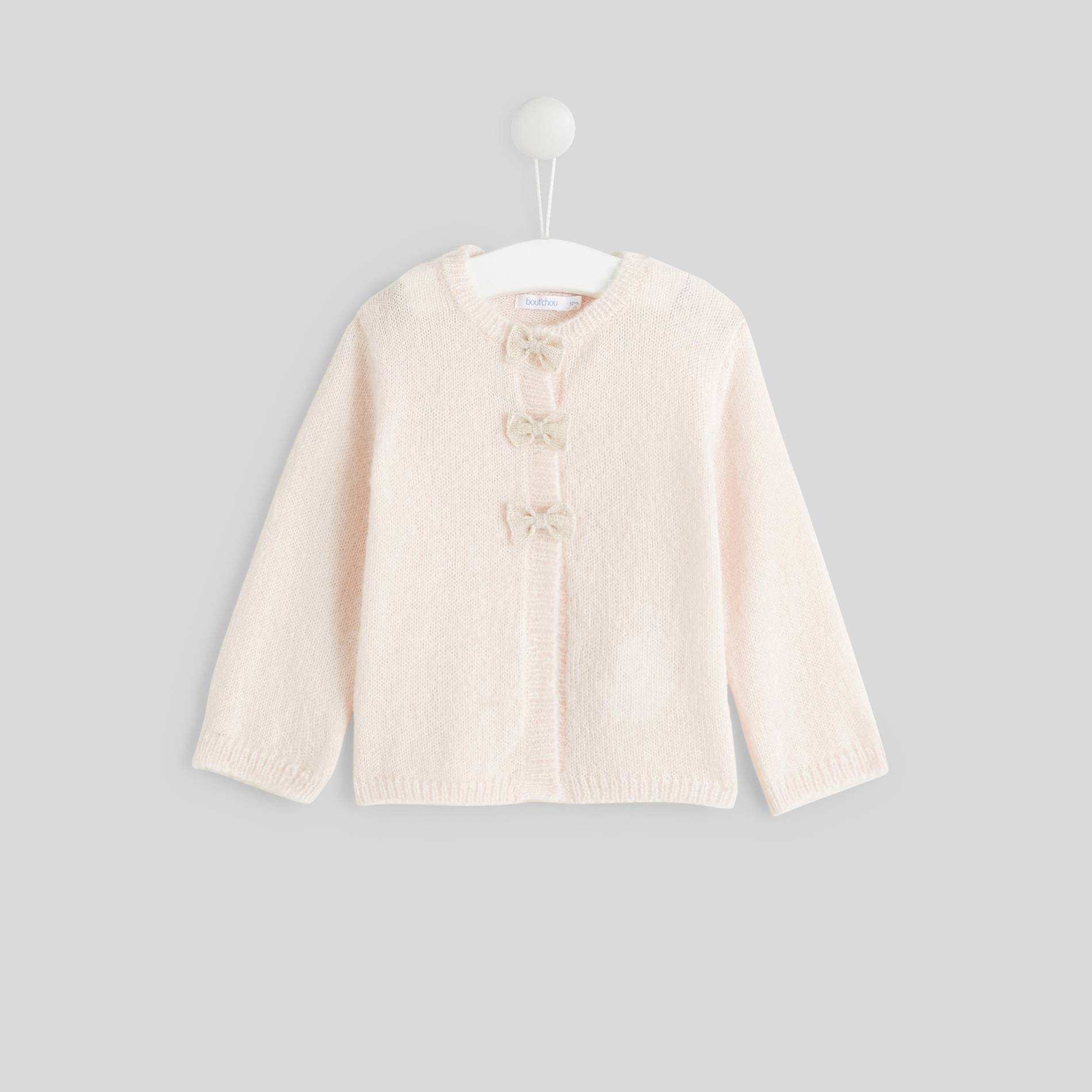 Cardigan noeud papillon, Rose pâle, large image number 0.0