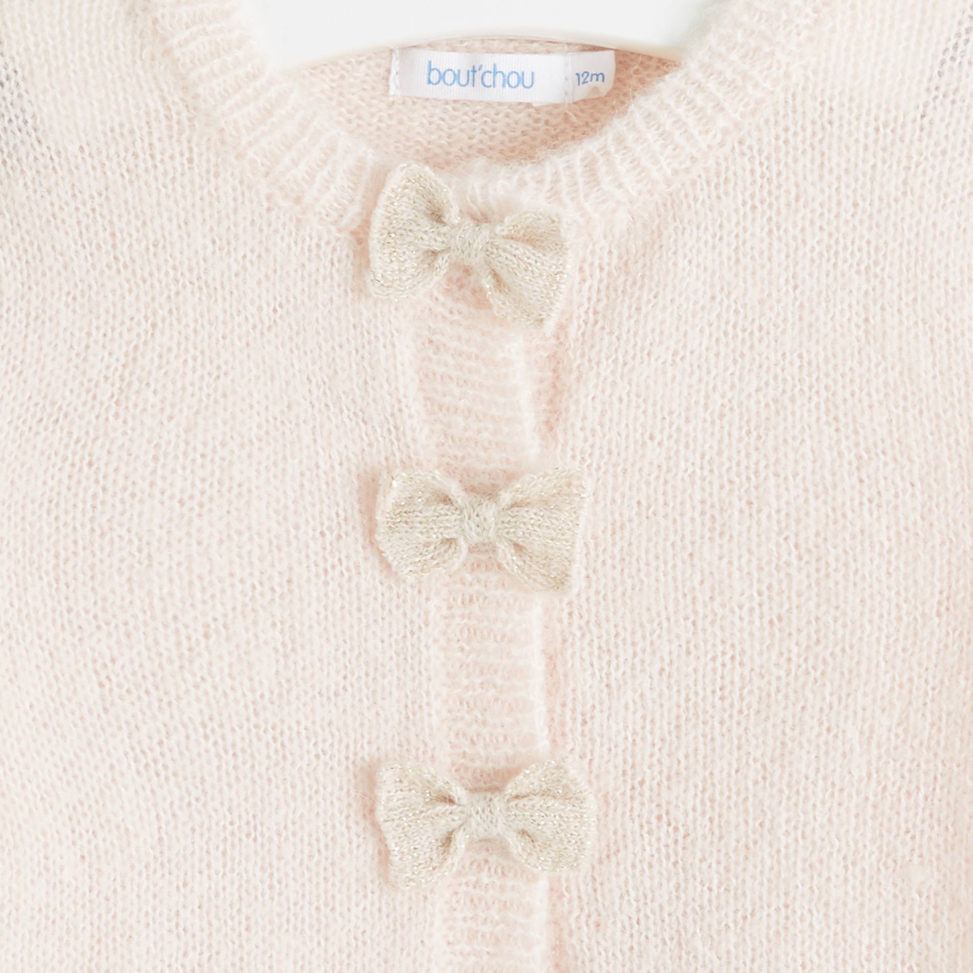 Cardigan noeud papillon, Rose pâle, large image number 2.0