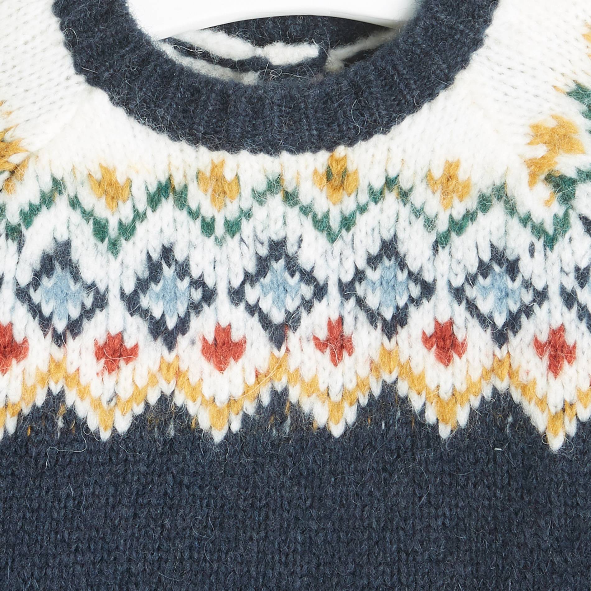 Pull jacquard, Bleu marine, large image number 2