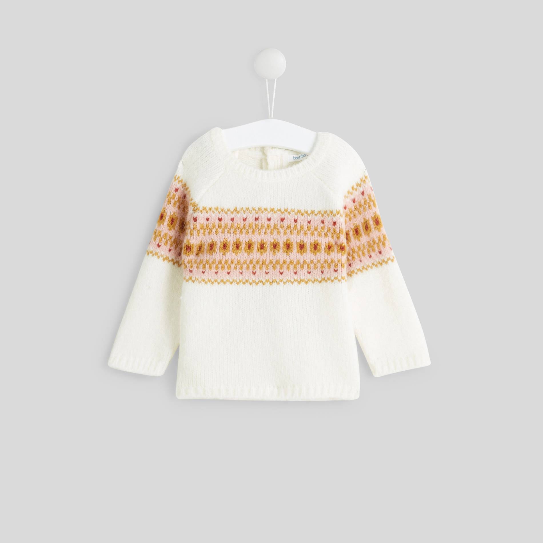 Pull jacquard, Rose pâle, large image number 0