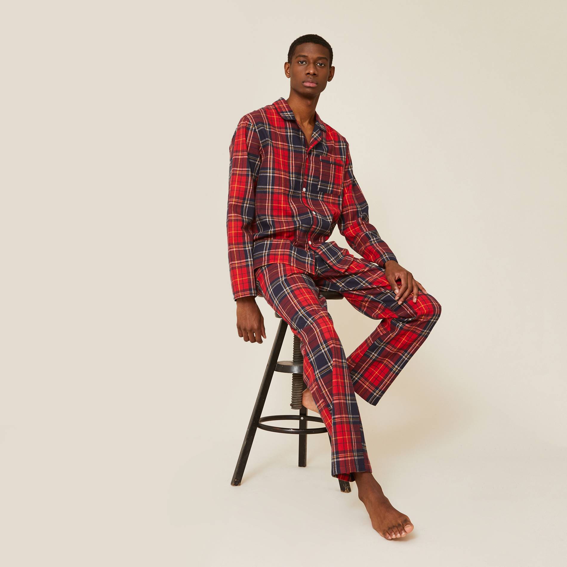 Pyjama long en coton, Cerise, large image number 0
