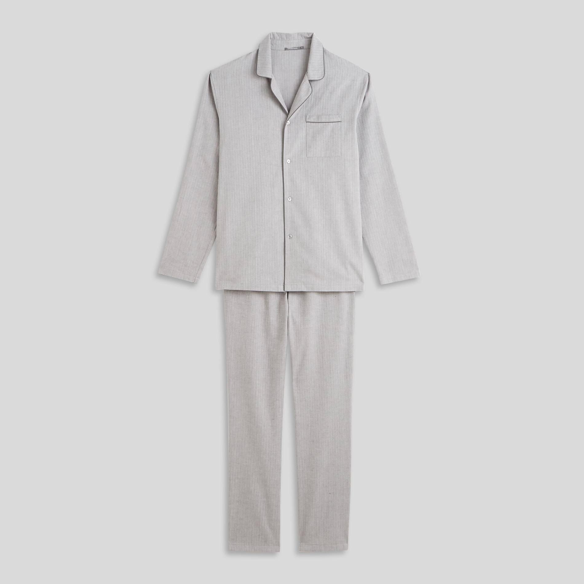 Pyjama long en coton, Gris moyen, large image number 2.0