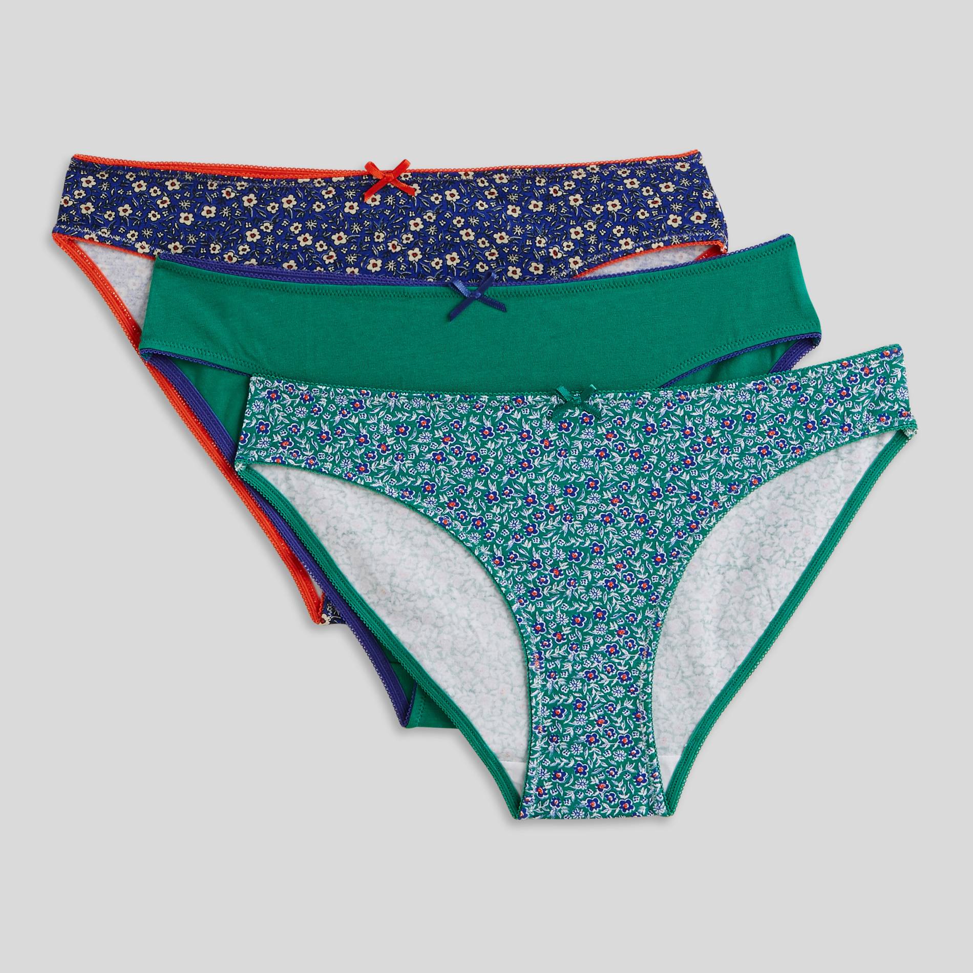 Lots de 3 culottes en coton, Vert, large image number 0