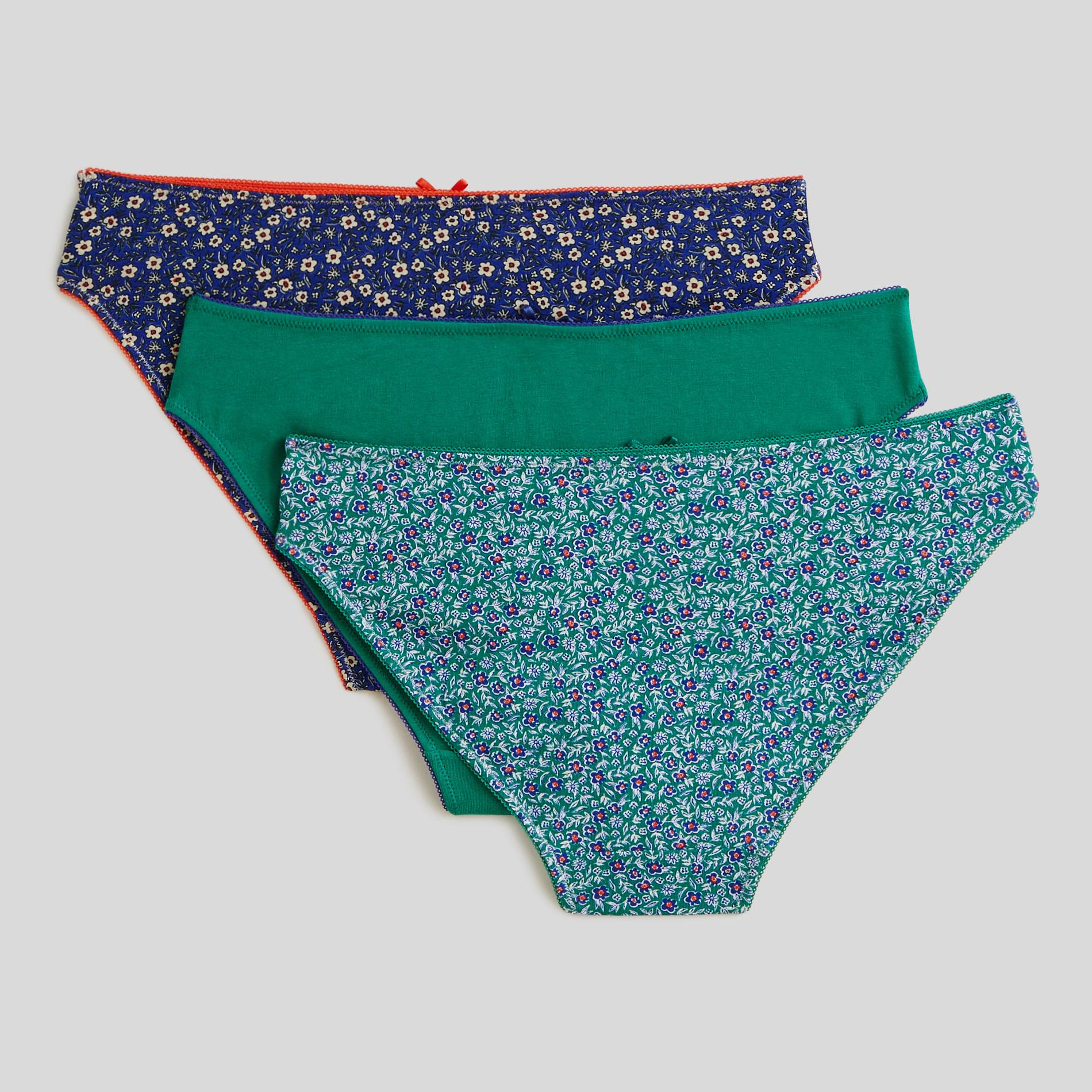Lots de 3 culottes en coton, Vert, large image number 1.0