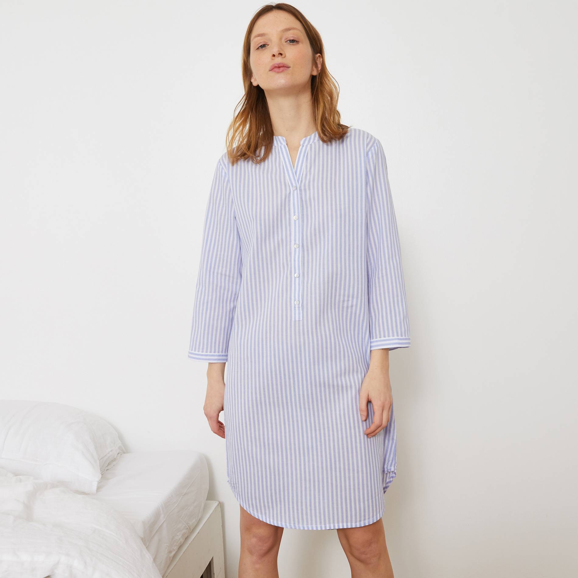 Chemise de nuit en coton BIO, Bleu pâle, large image number 0