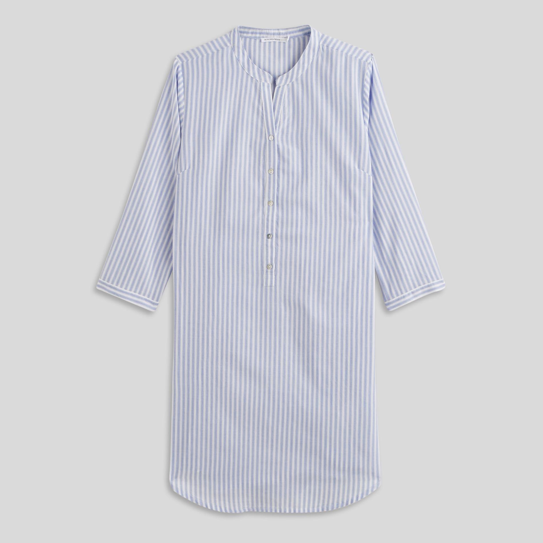 Chemise de nuit en coton BIO, Bleu pâle, large image number 2