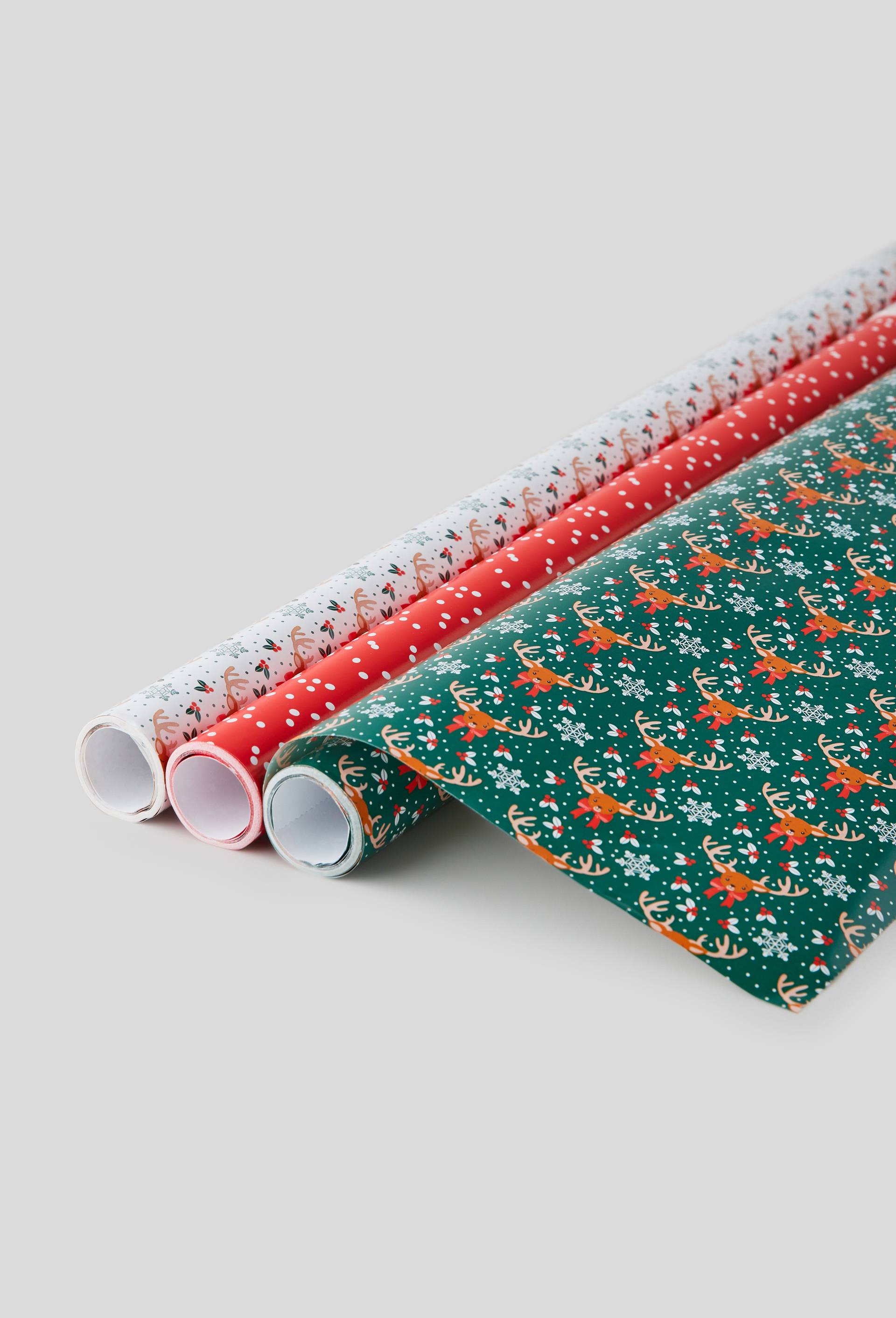 Rouleau de papier cadeau, 5x0,7m, 80gr - Assorti, Vert fonc&eacute;, large image number 0