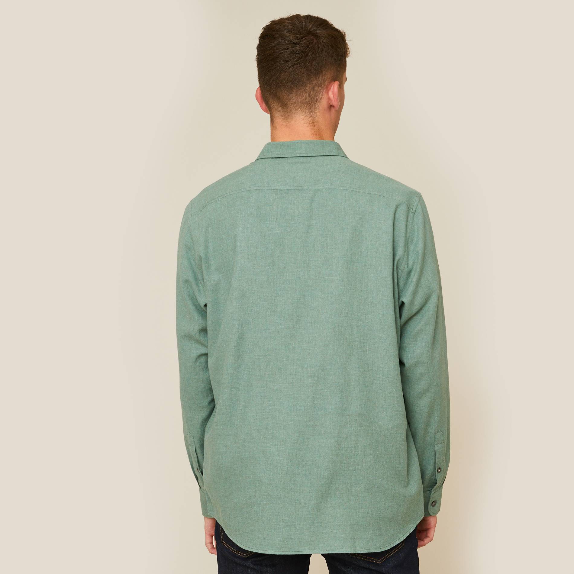 Chemise coupe regular, Vert foncé, large image number 1