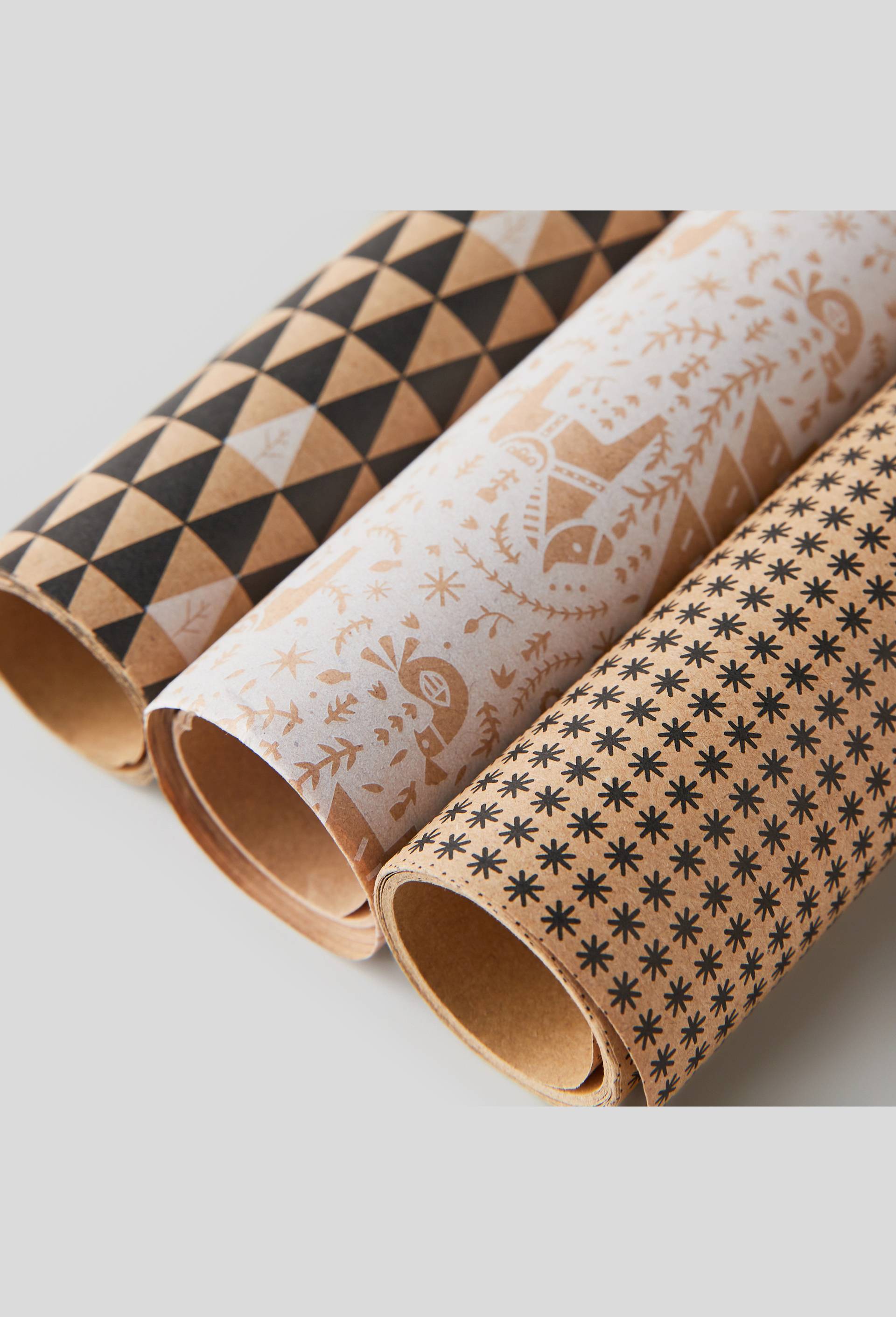 Rouleau de papier cadeau kraft, 2x0,70m, 70gr - Assorti, Noir, large image number 1.0
