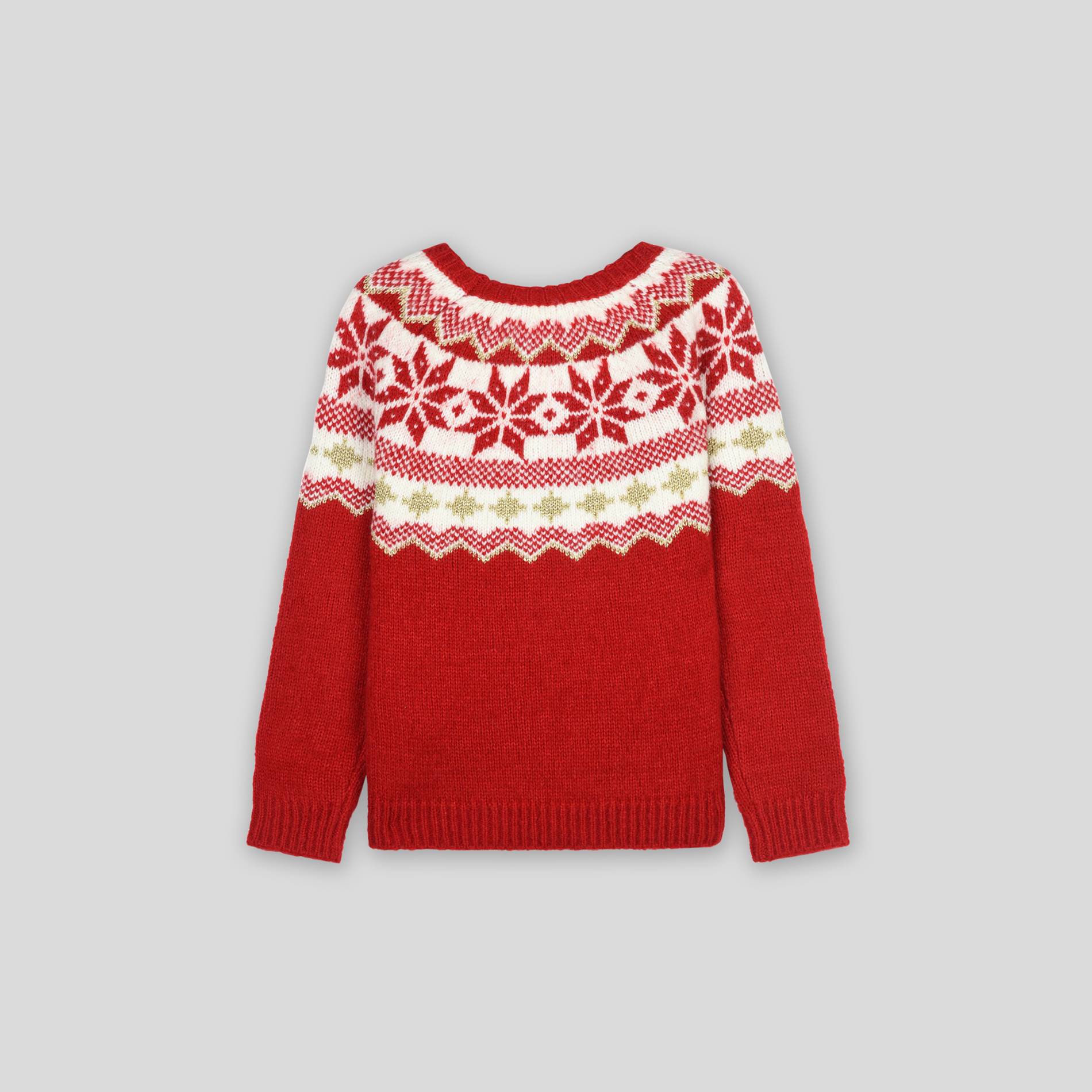 Pull de Noël traditionnel, Cerise, large image number 1