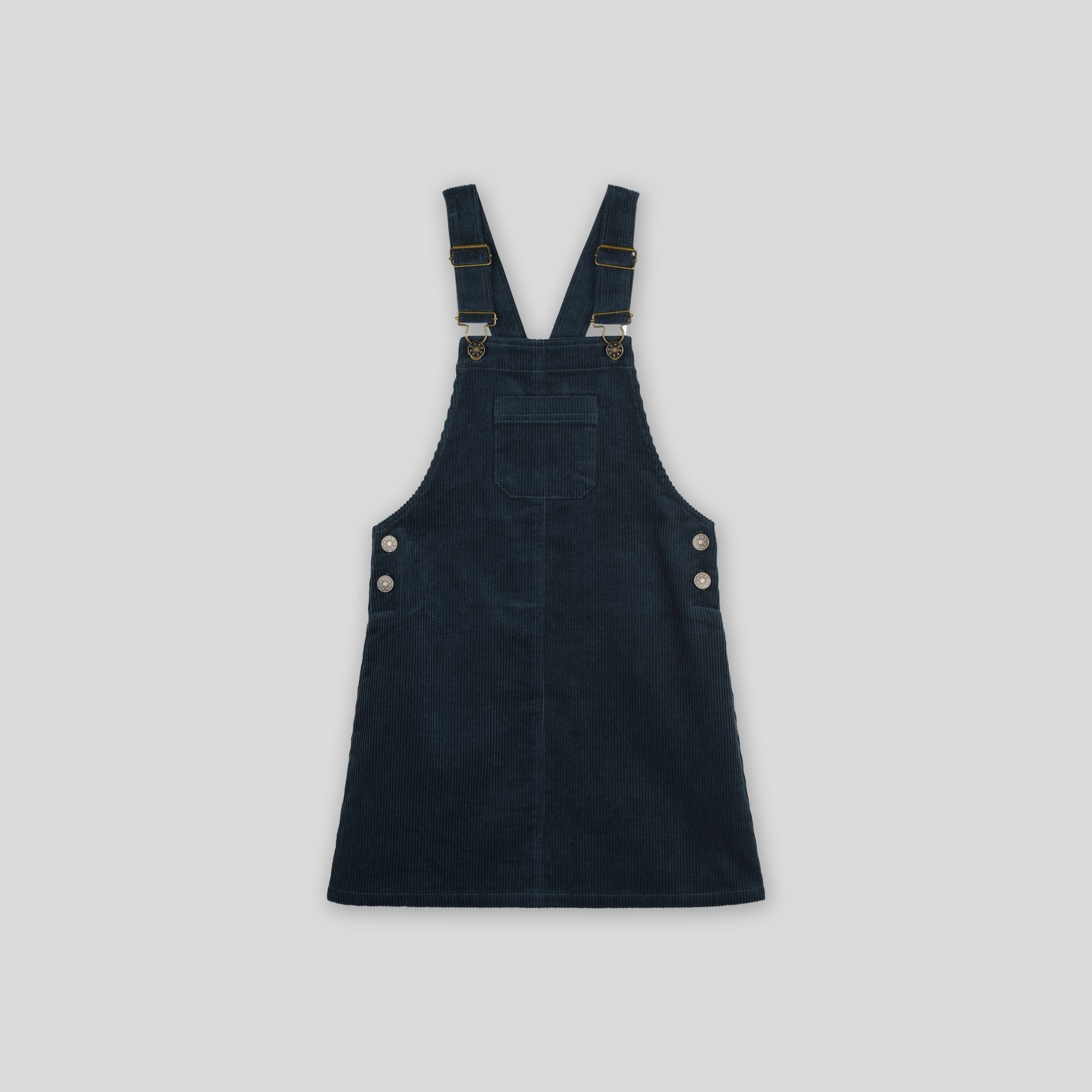 Robe salopette en velours, Bleu canard, large image number 0