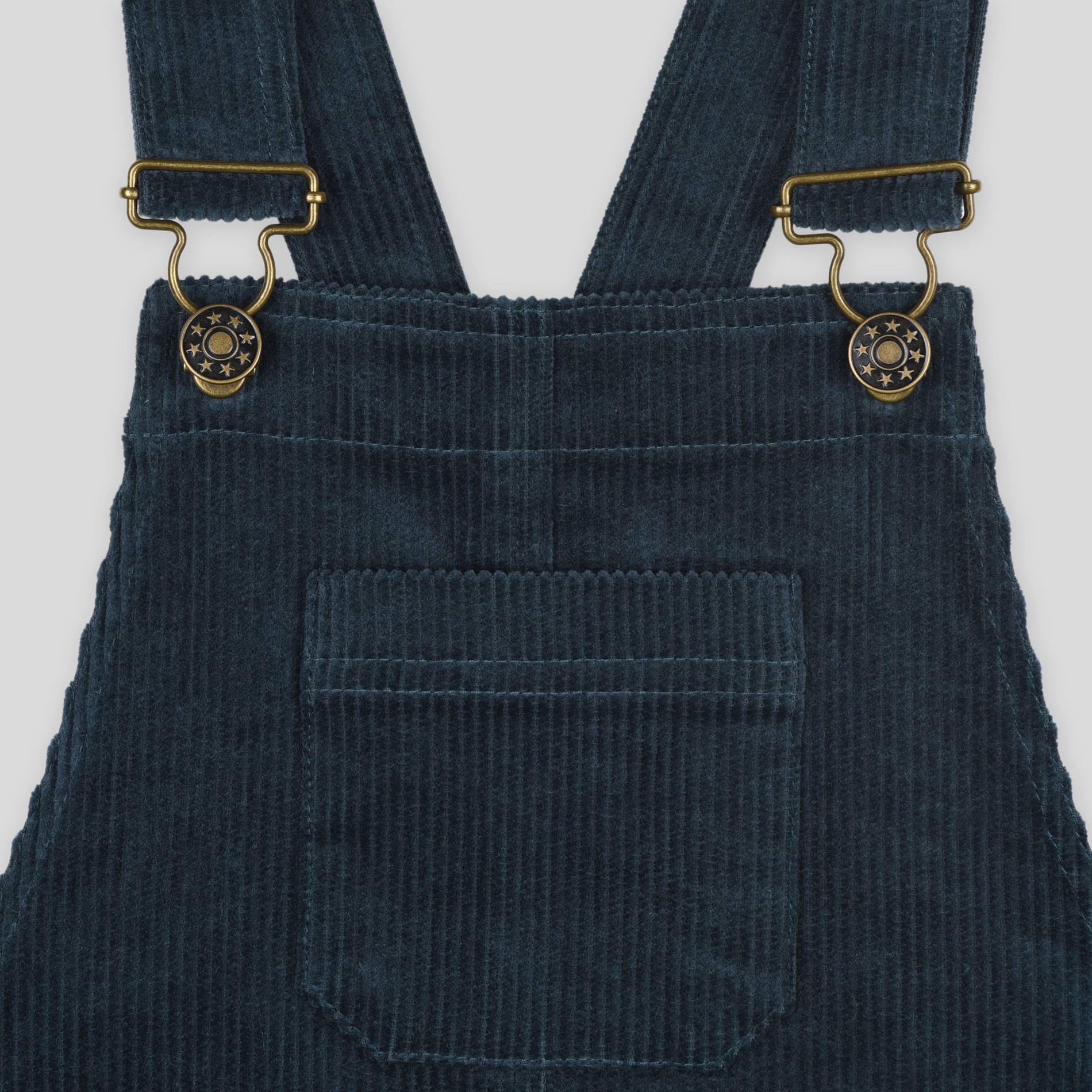 Robe salopette en velours, Bleu canard, large image number 2