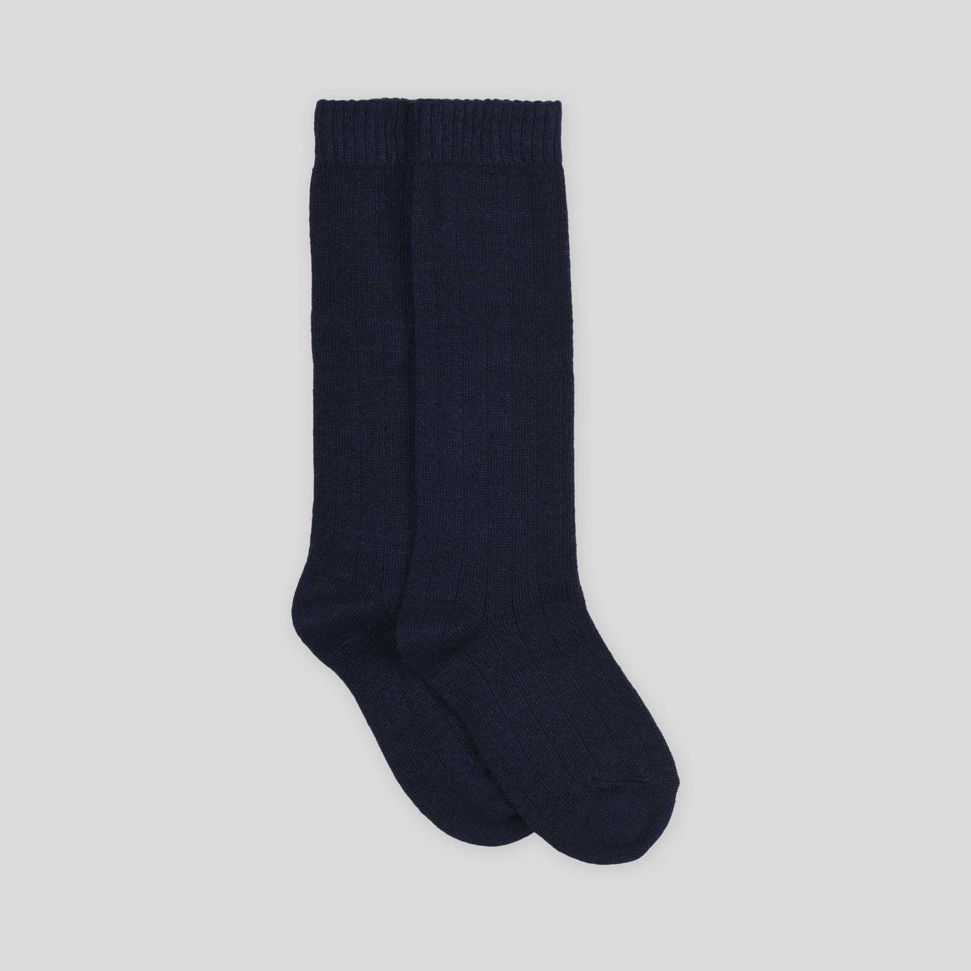 Chaussettes hautes, Bleu marine, large image number 1