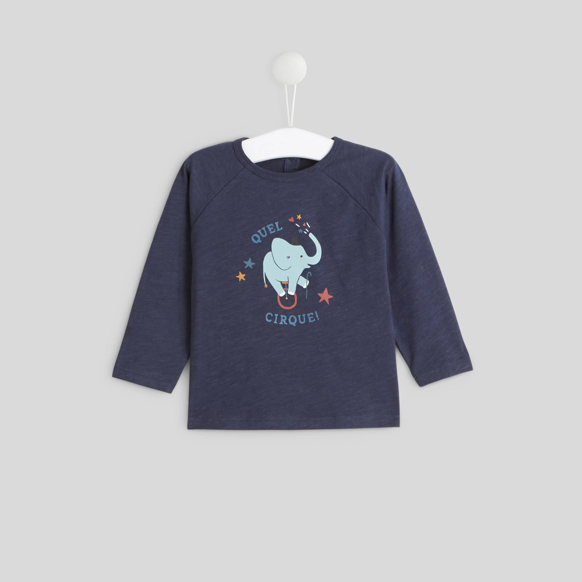 T-shirt manches longues en coton BIO, Bleu marine, large image number 0