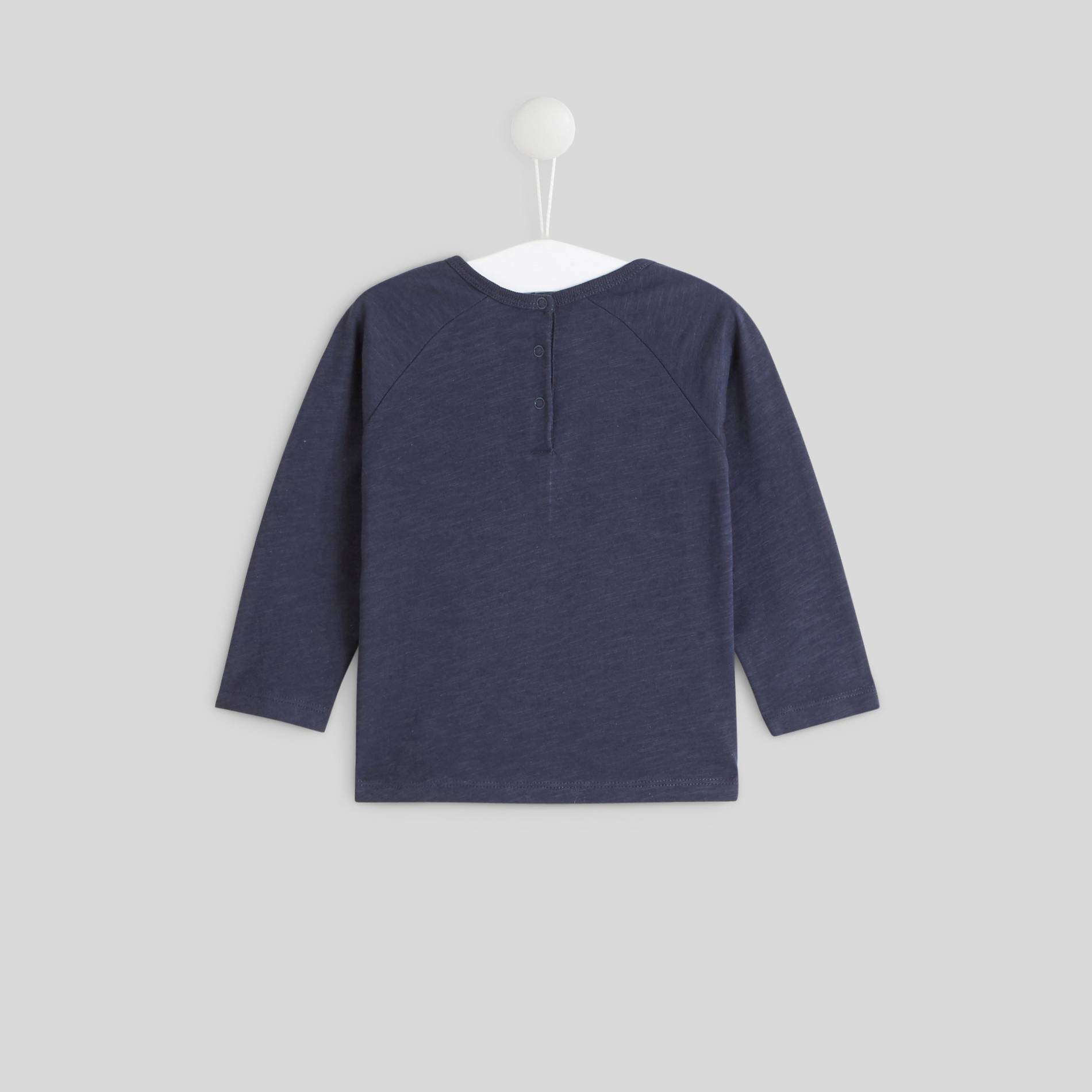 T-shirt manches longues en coton BIO, Bleu marine, large image number 1