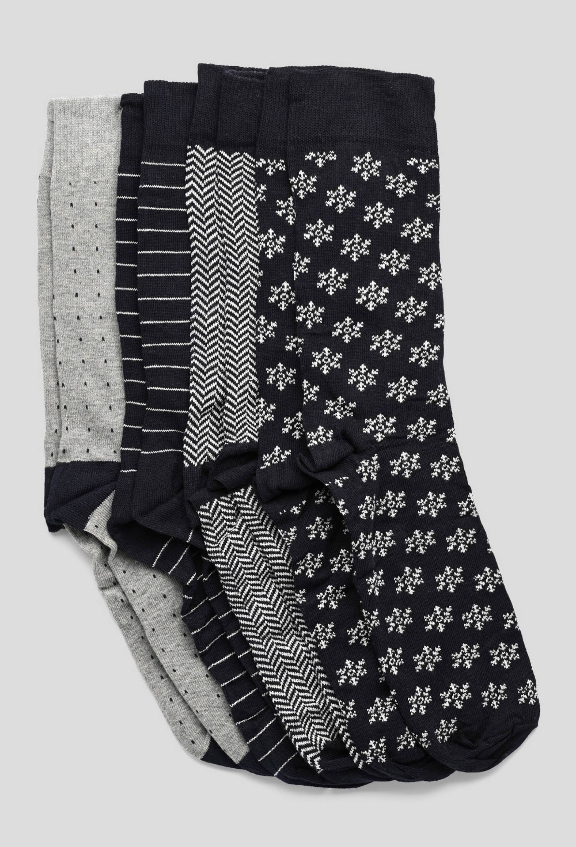Lot de 4 chaussettes certifiées Oekotex, Bleu foncé, large image number 1