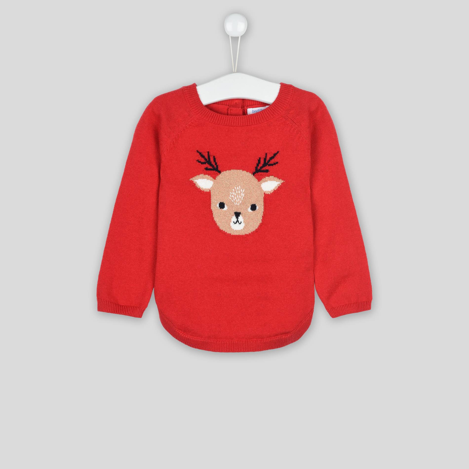 Pull intarsia, Carmin, large image number 0