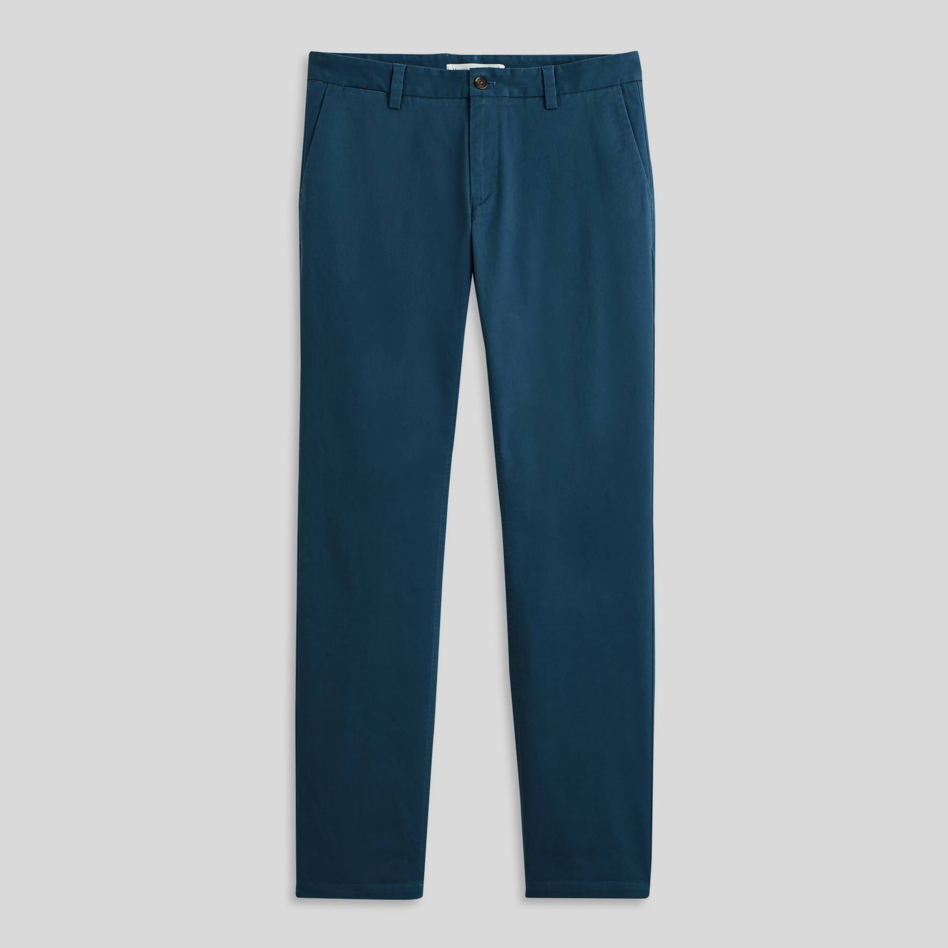 Pantalon chino straight en coton BIO, Bleu canard, large image number 2