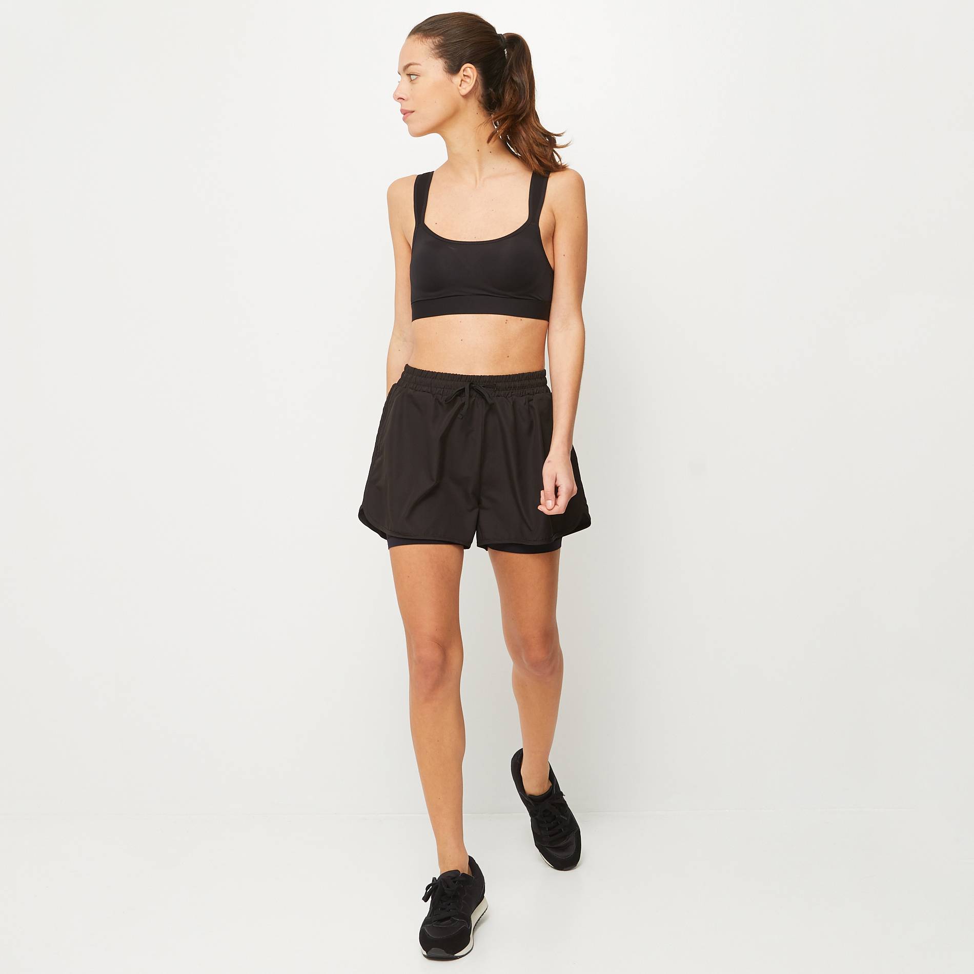 Short de sport, Noir, large image number 0.0